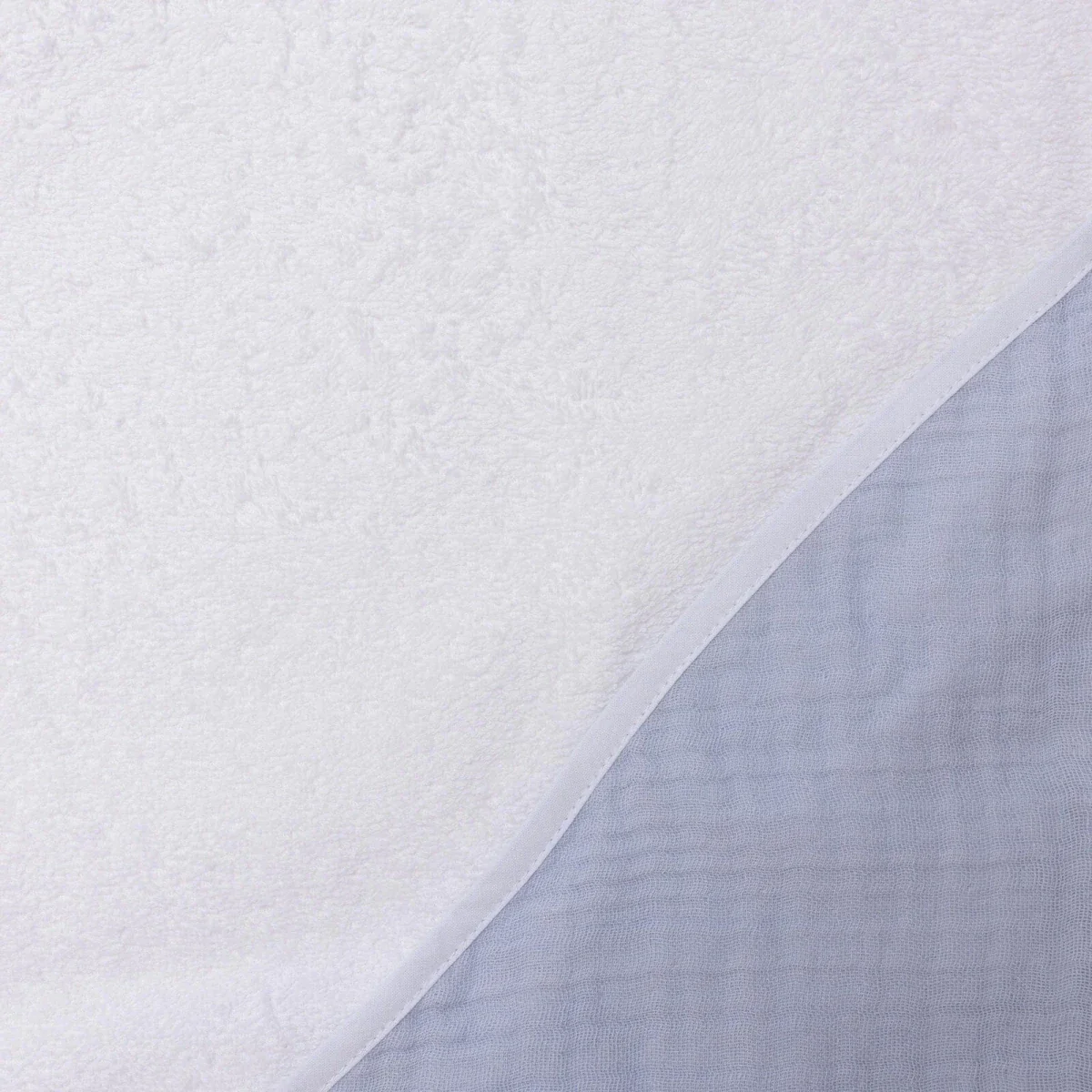 Mollia Unisex Muslin Baby Towel 75x75 cm - Grey - Image 9