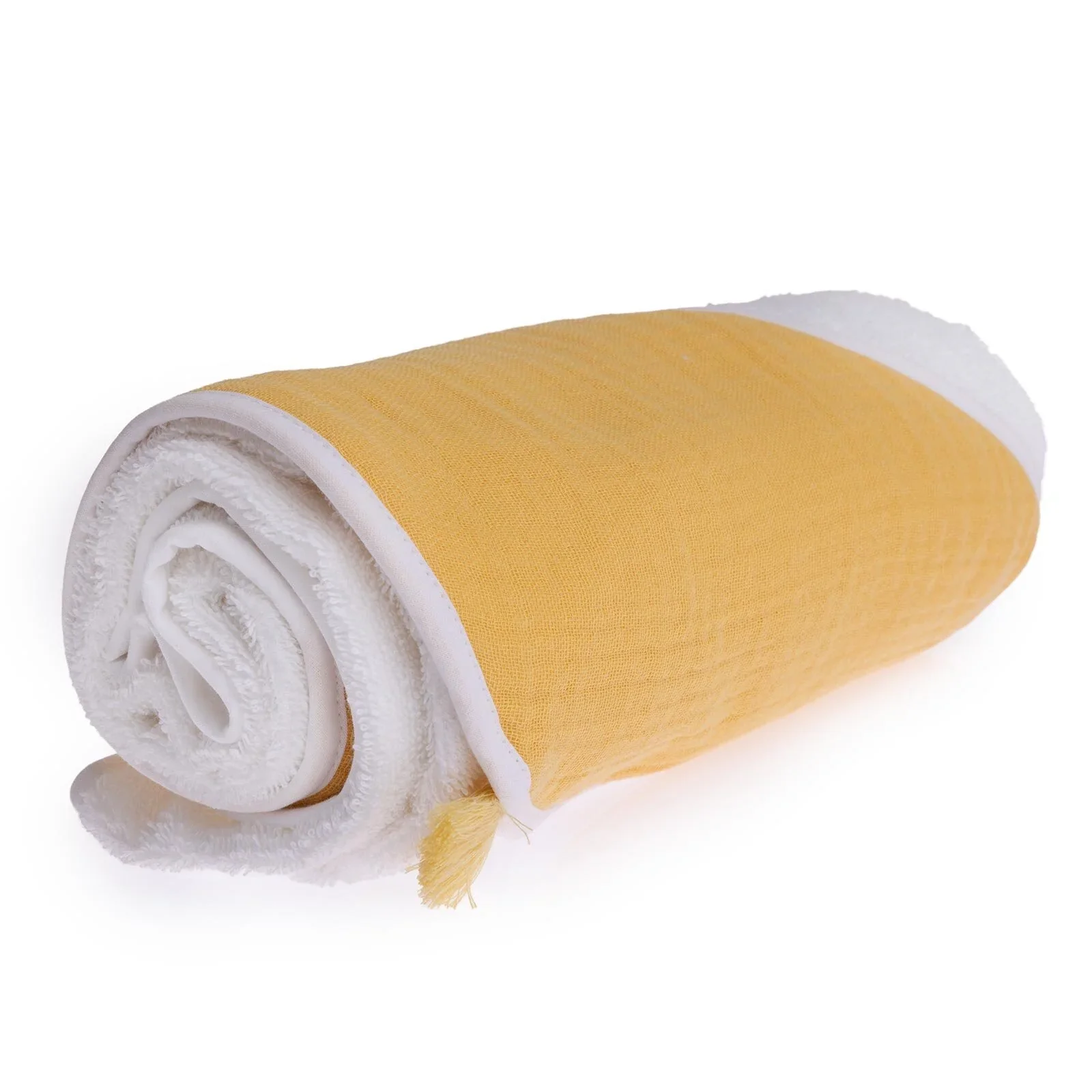 Mollia Unisex Baby Towel - Yellow - Image 3