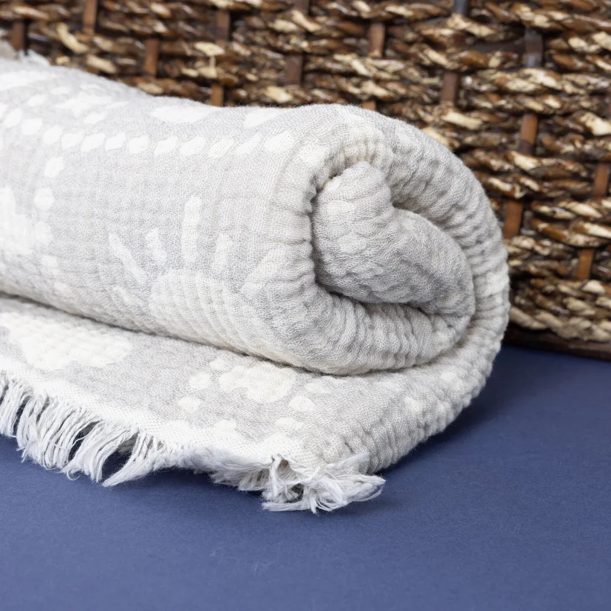 Mollia Unisex Muslin Blanket - Grey - Image 2