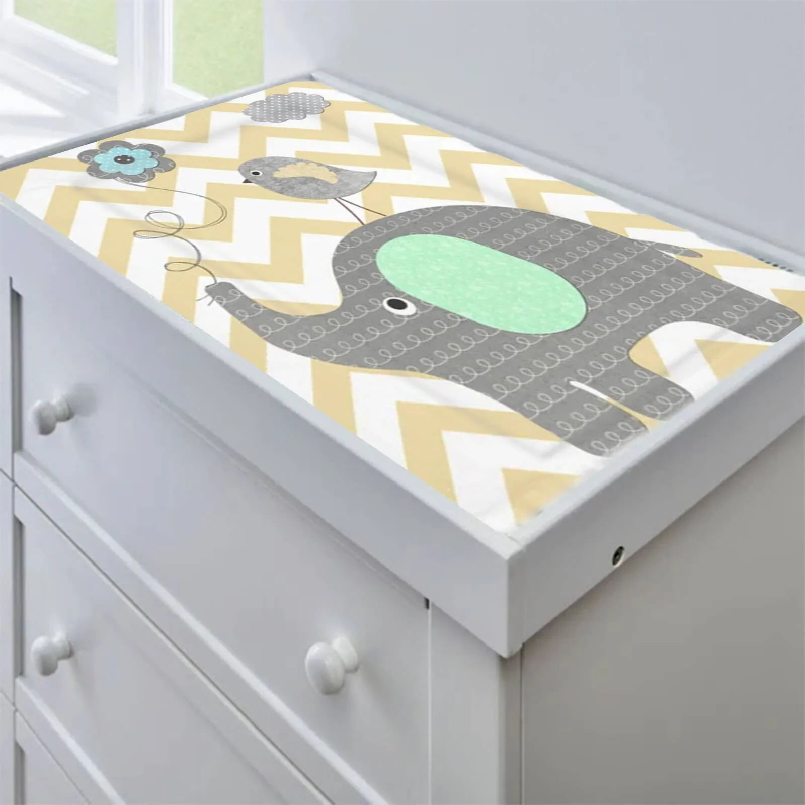 Mollydoo Changing Mat - Elephant Chevron - Image 2