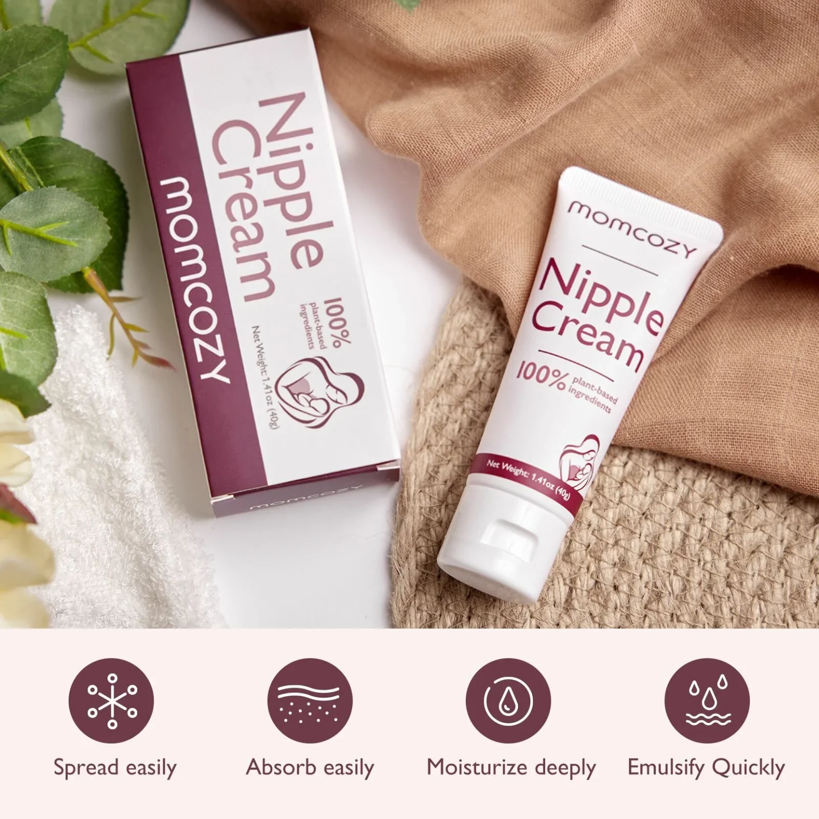 Momcozy 100% Natural Nipple Cream for Breastfeeding 40gr - Image 7