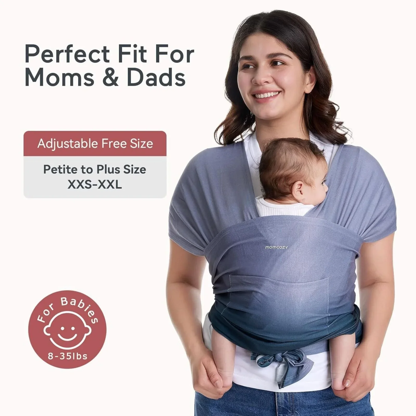 Momcozy Baby Carrier - Gradient Blue - Image 6