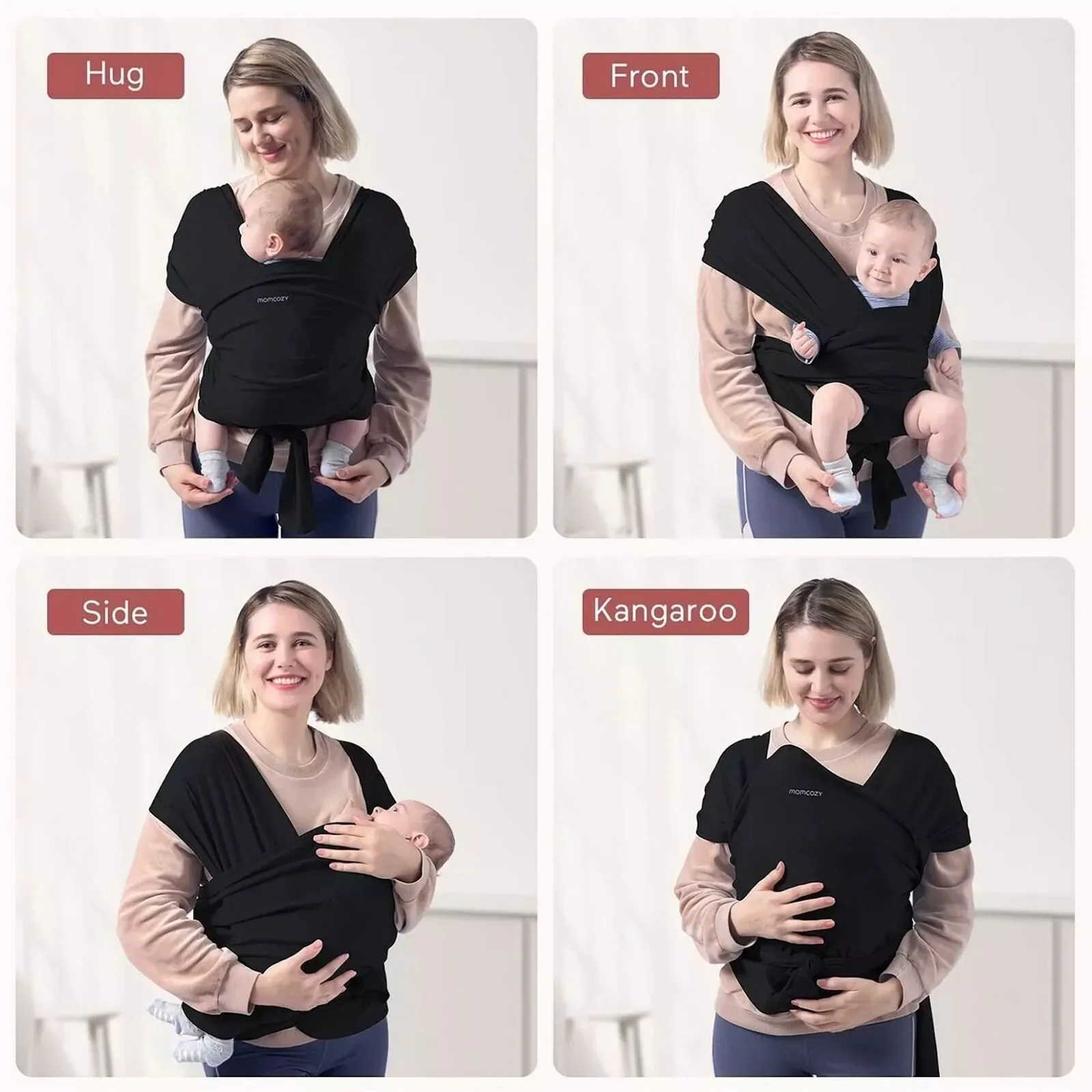 Momcozy Baby Carrier - Black - Image 4