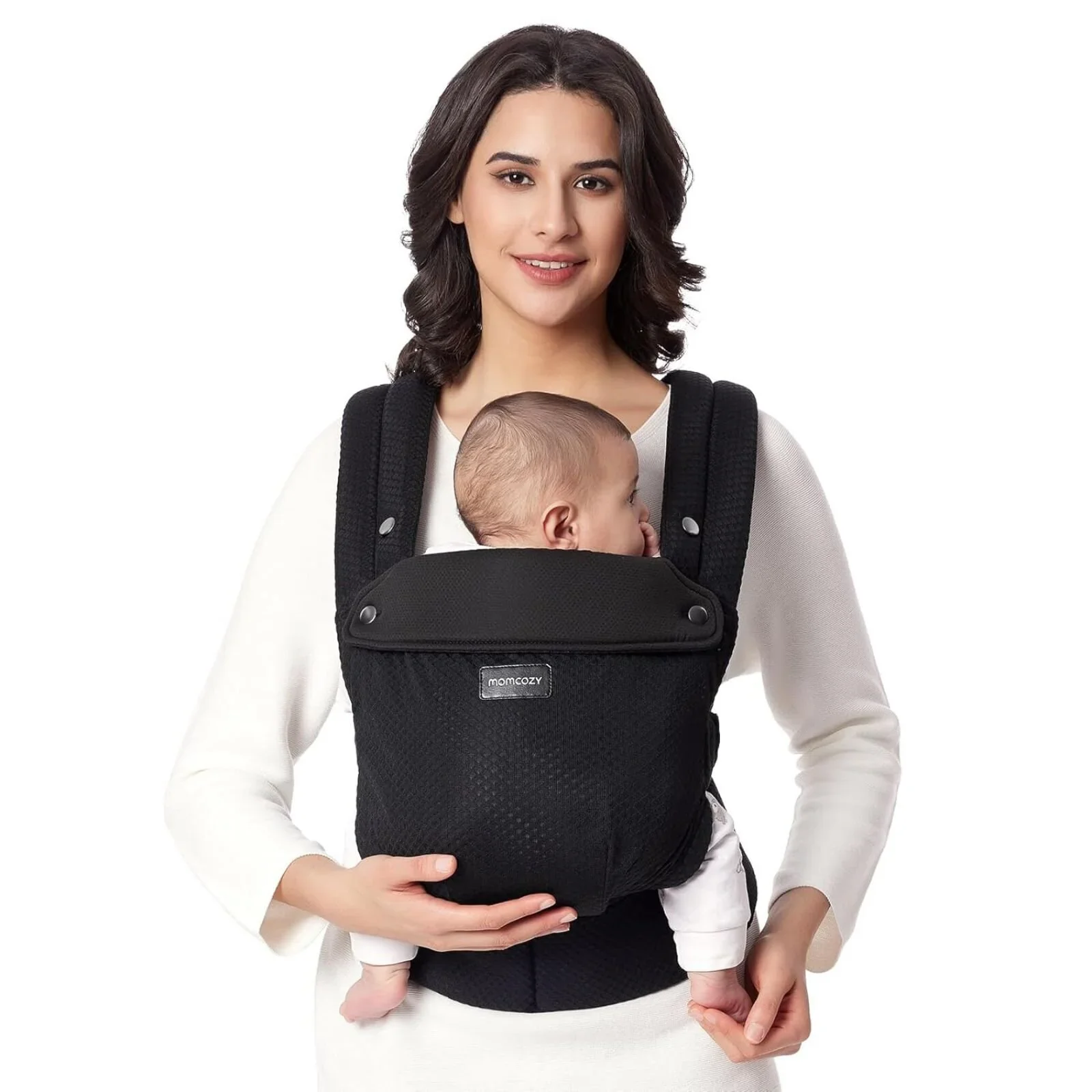 Momcozy Baby Carrier Newborn to Toddler Air Mesh - Black - Image 9
