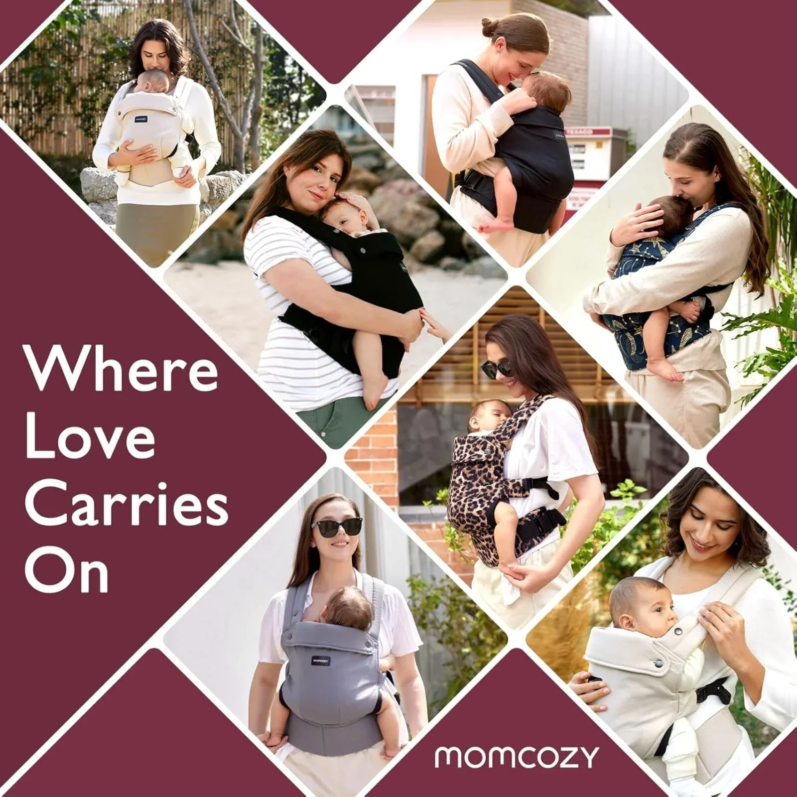 Momcozy Baby Carrier Newborn to Toddler Cotton - Black - Image 10