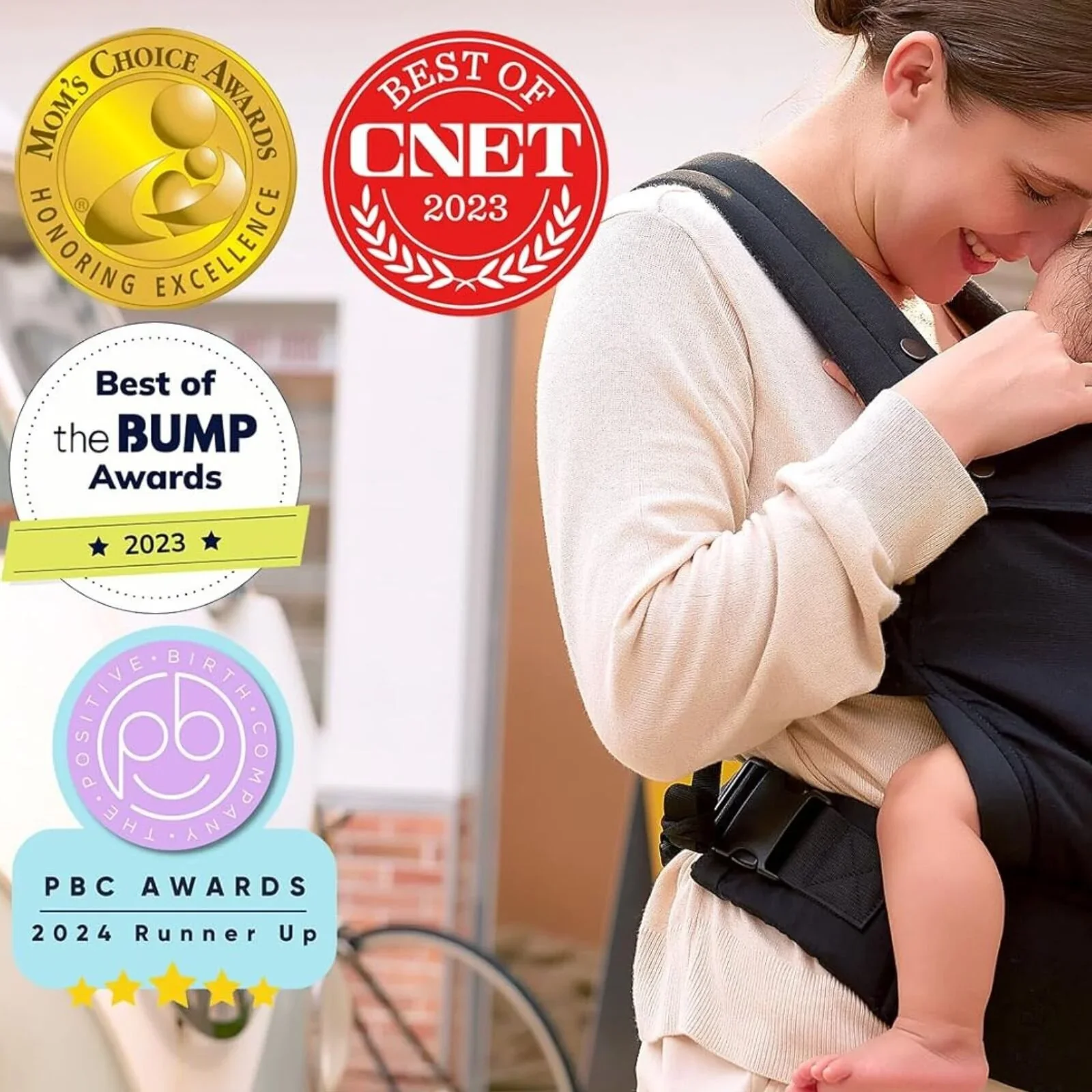 Momcozy Baby Carrier Newborn to Toddler Cotton - Black - Image 11