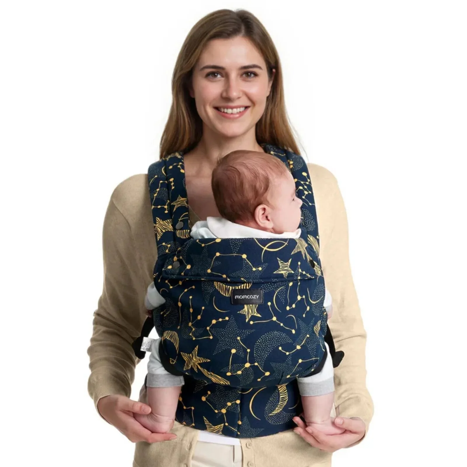 Momcozy Baby Carrier Newborn to Toddler Cotton - Starry Night - Image 7