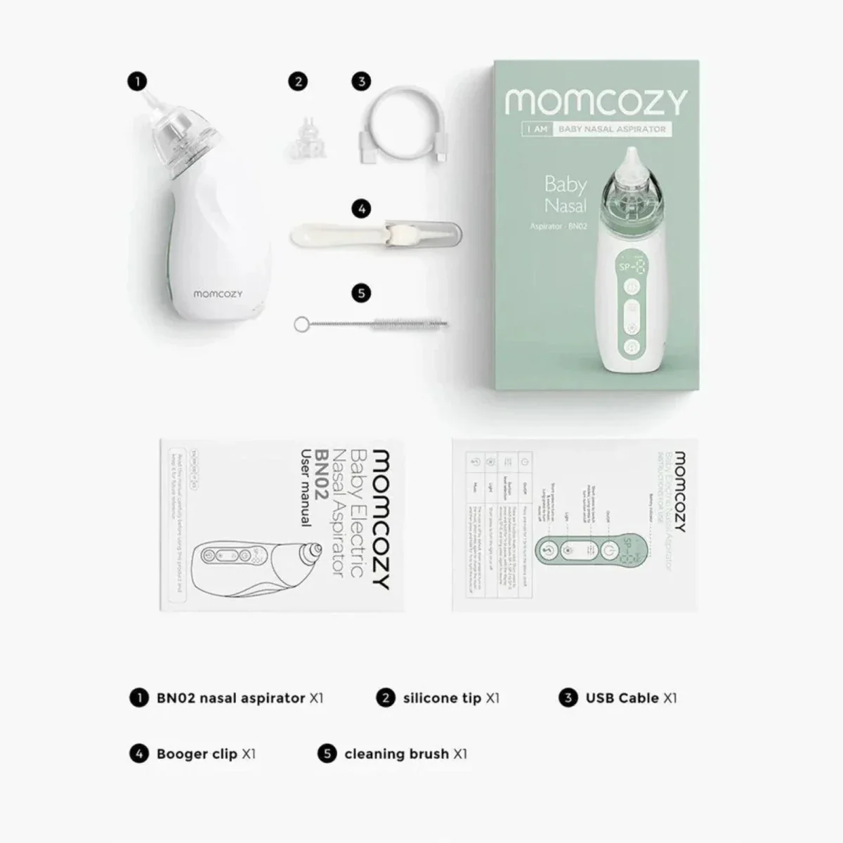 Momcozy Baby Nasal Aspirator - White - Image 2