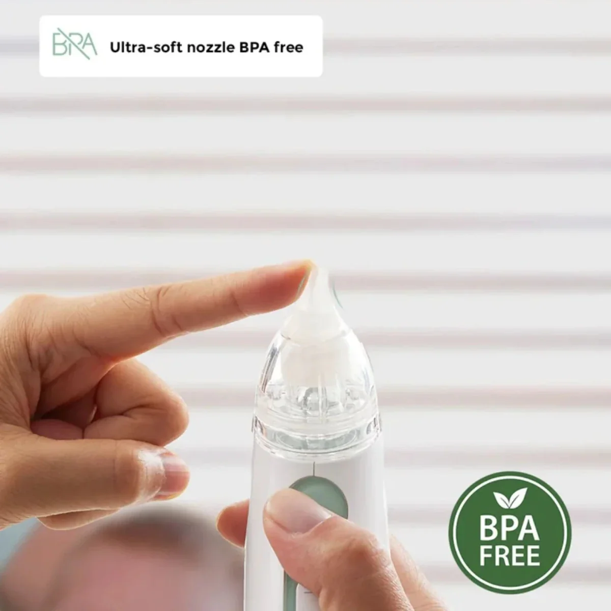 Momcozy Baby Nasal Aspirator - White - Image 3