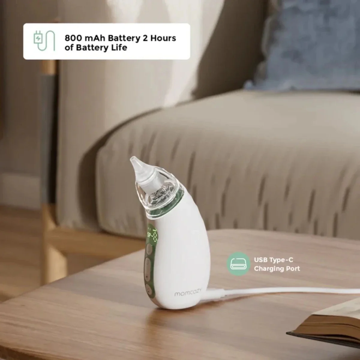 Momcozy Baby Nasal Aspirator - White - Image 5