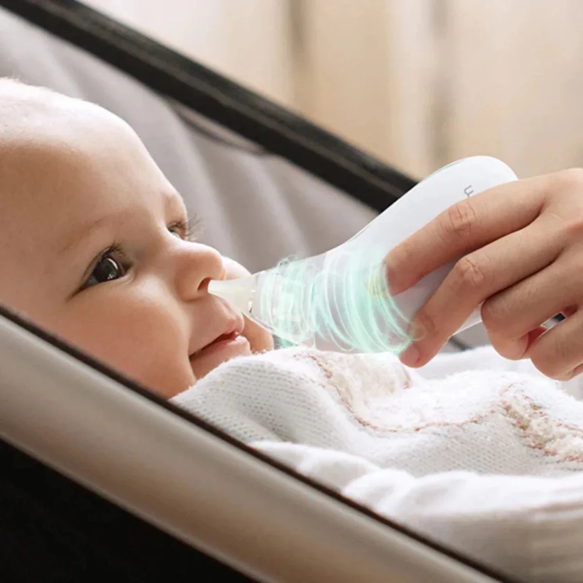Momcozy Baby Nasal Aspirator - White - Image 9