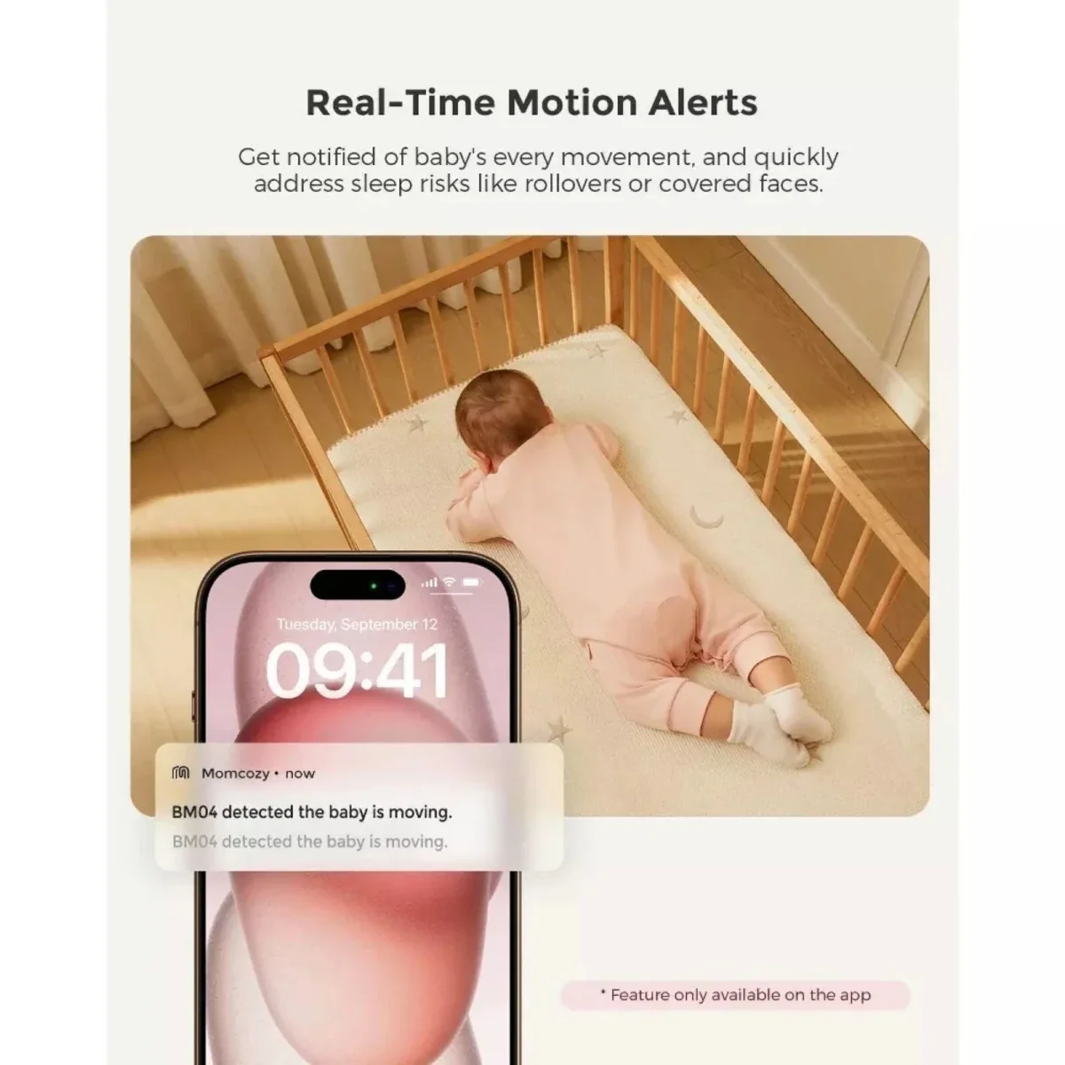 Momcozy BM04 5" Dual-mode Smart Baby Monitor & Camera - Image 3