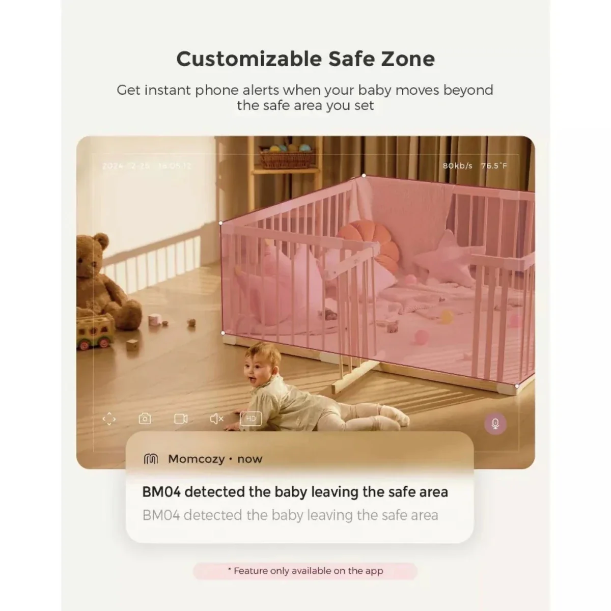 Momcozy BM04 5" Dual-mode Smart Baby Monitor & Camera - Image 4