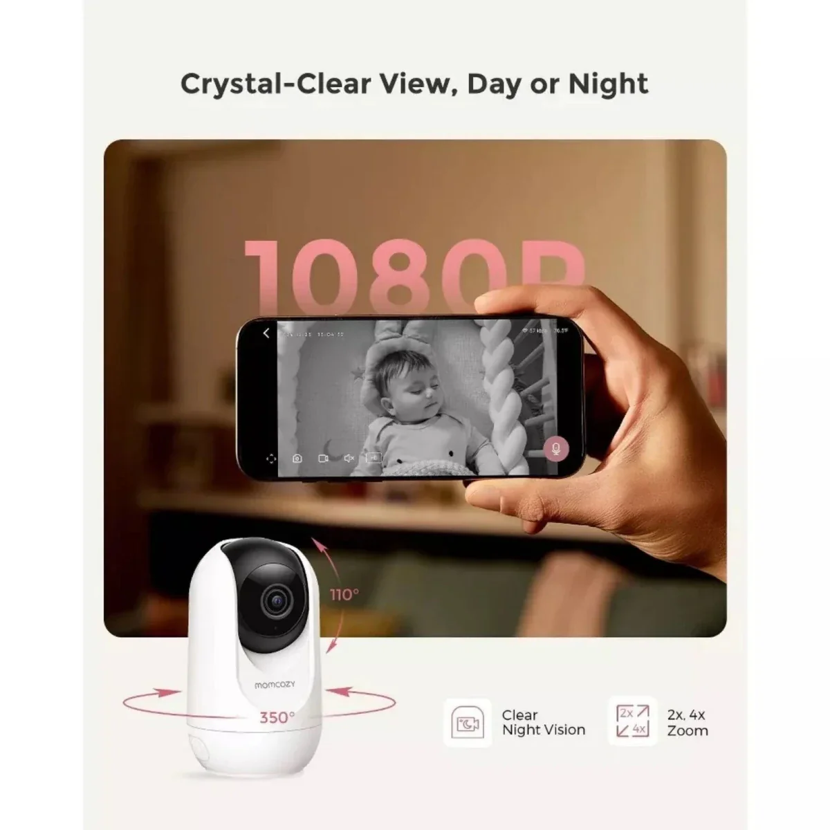Momcozy BM04 5" Dual-mode Smart Baby Monitor & Camera - Image 6