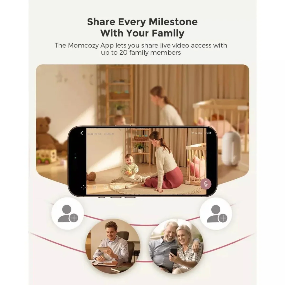 Momcozy BM04 5" Dual-mode Smart Baby Monitor & Camera - Image 7