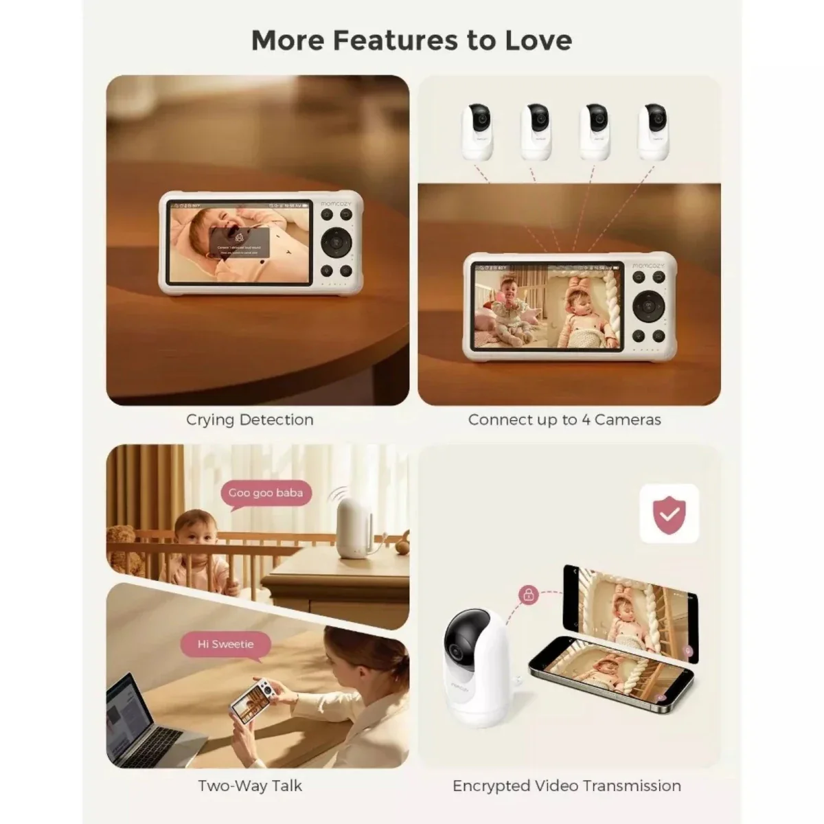 Momcozy BM04 5" Dual-mode Smart Baby Monitor & Camera - Image 9