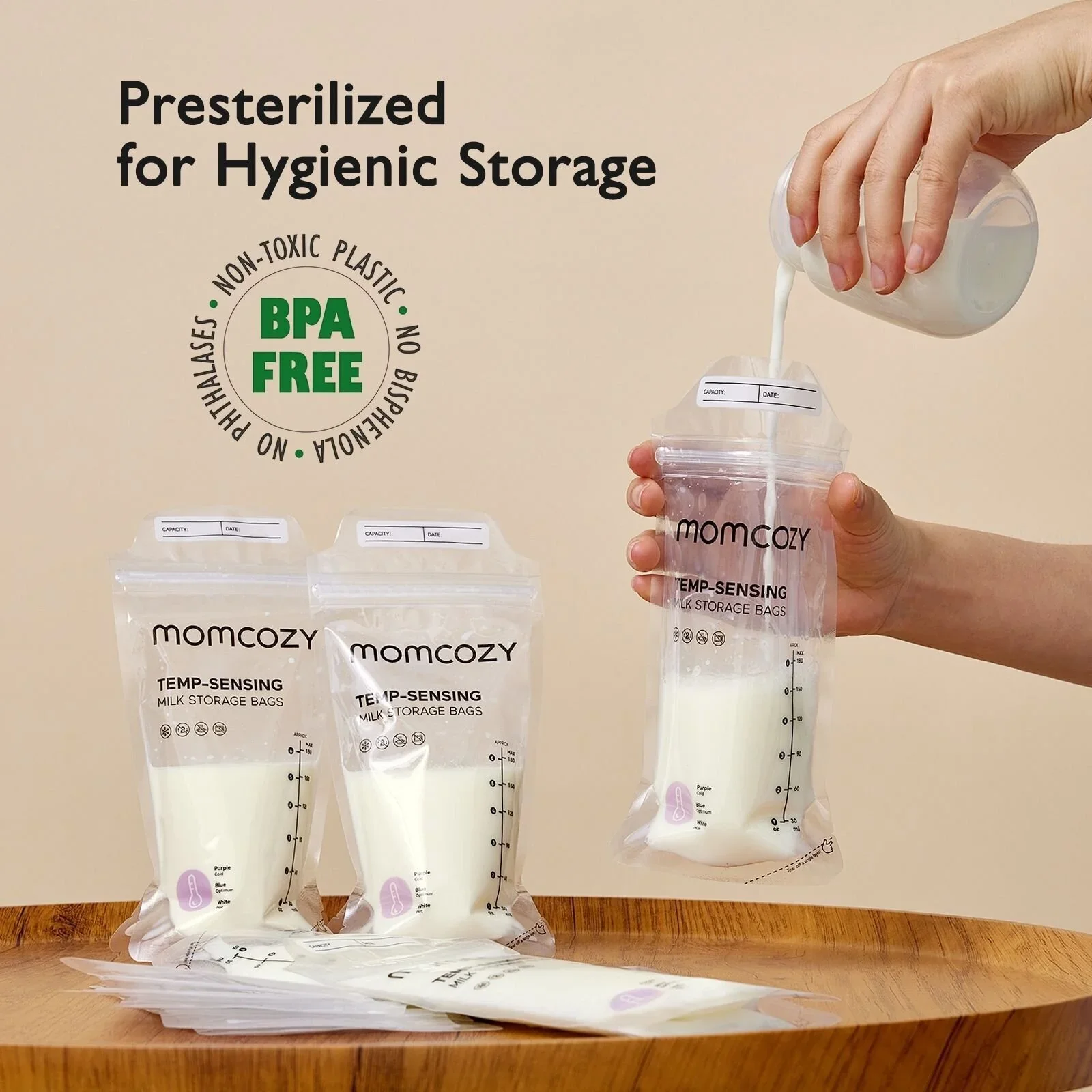 Momcozy Breast Milk Storage Bags 180ml 50 pcs - Image 5