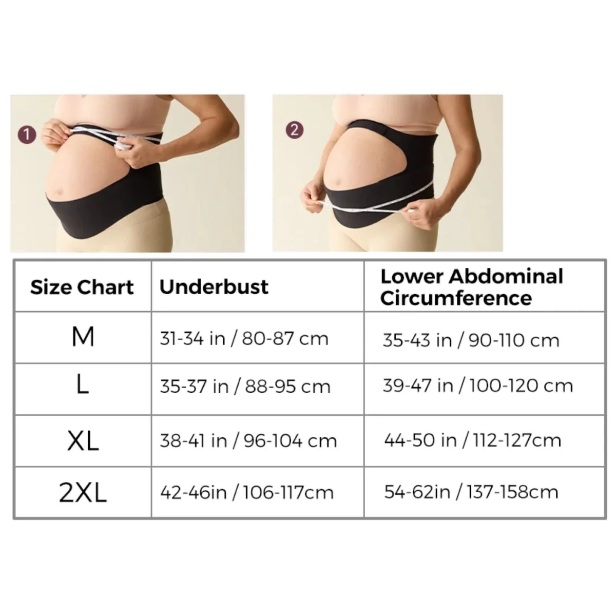 Momcozy Ergonest Maternity Belly Band M - Black - Image 9