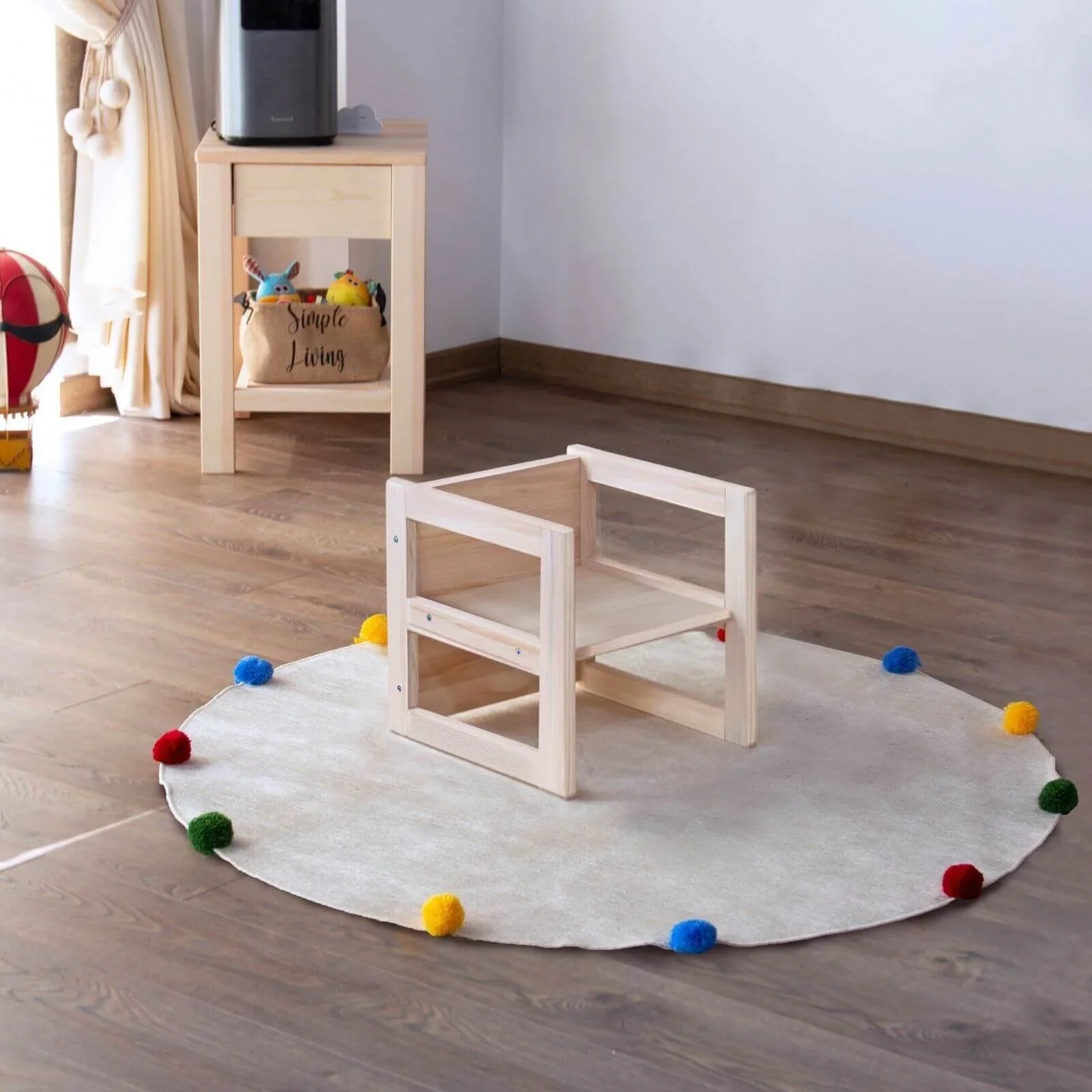 Montessori Wooden Convertable Table & Chair 36,1 cm (W) x 33,7 cm (H) x 36,6 cm (L) - Image 5