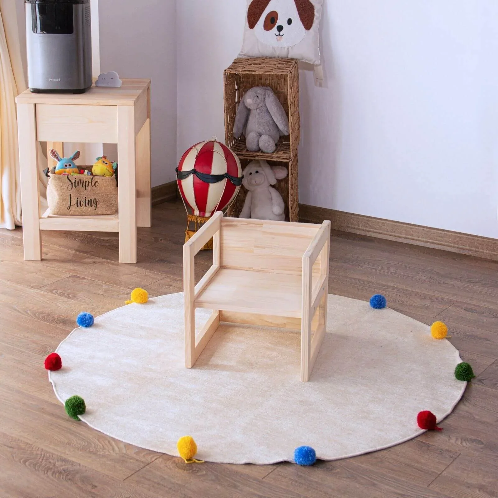 Montessori Wooden Convertable Table & Chair 36,1 cm (W) x 33,7 cm (H) x 36,6 cm (L) - Image 6