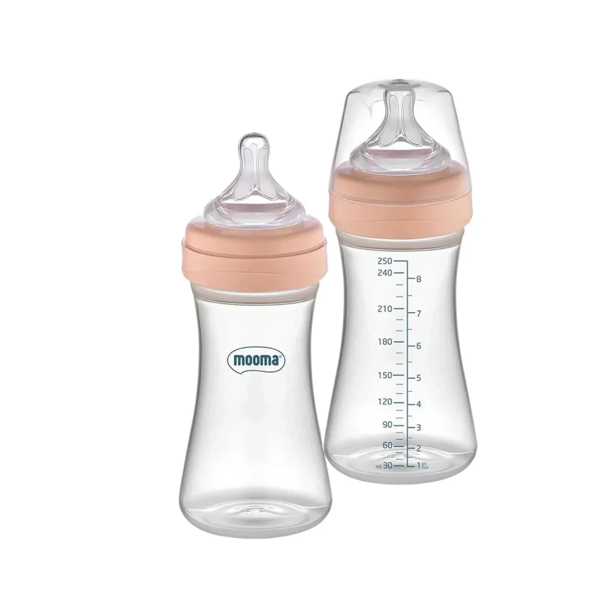 Mooma Kindy Bottle Fast Flow 18+ months 250ml - Old Rose - Image 3