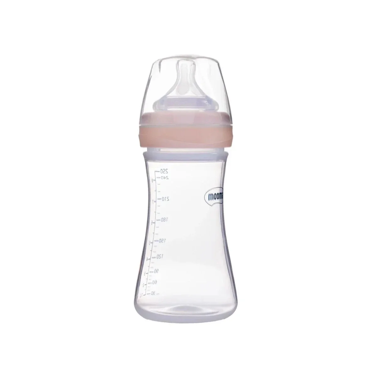 Mooma Kindy Bottle Medium Flow 6-18 months 250ml - Old Rose - Image 2