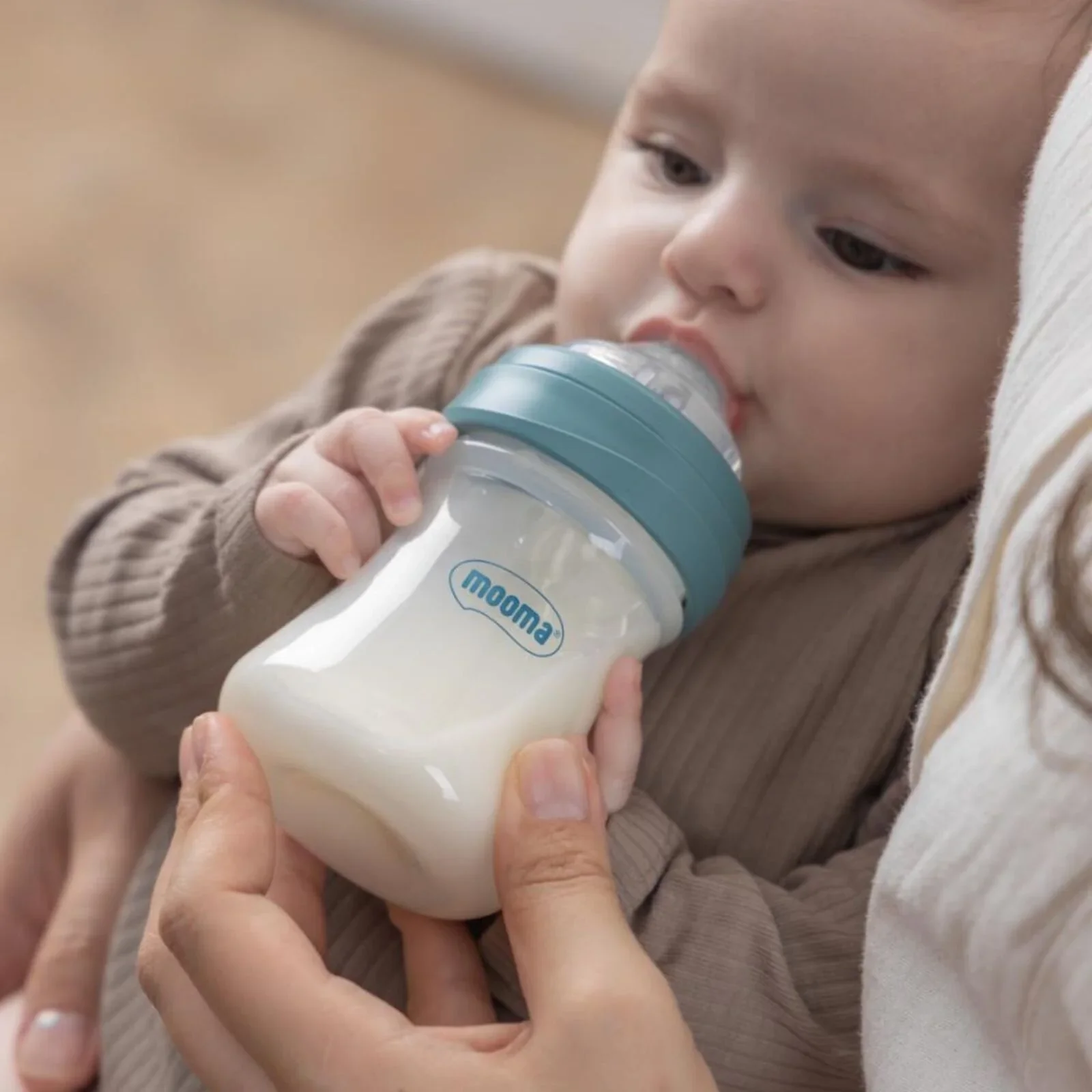 Mooma Kindy Bottle Slow Flow 0-6 months 150ml - Ball Bue - Image 3