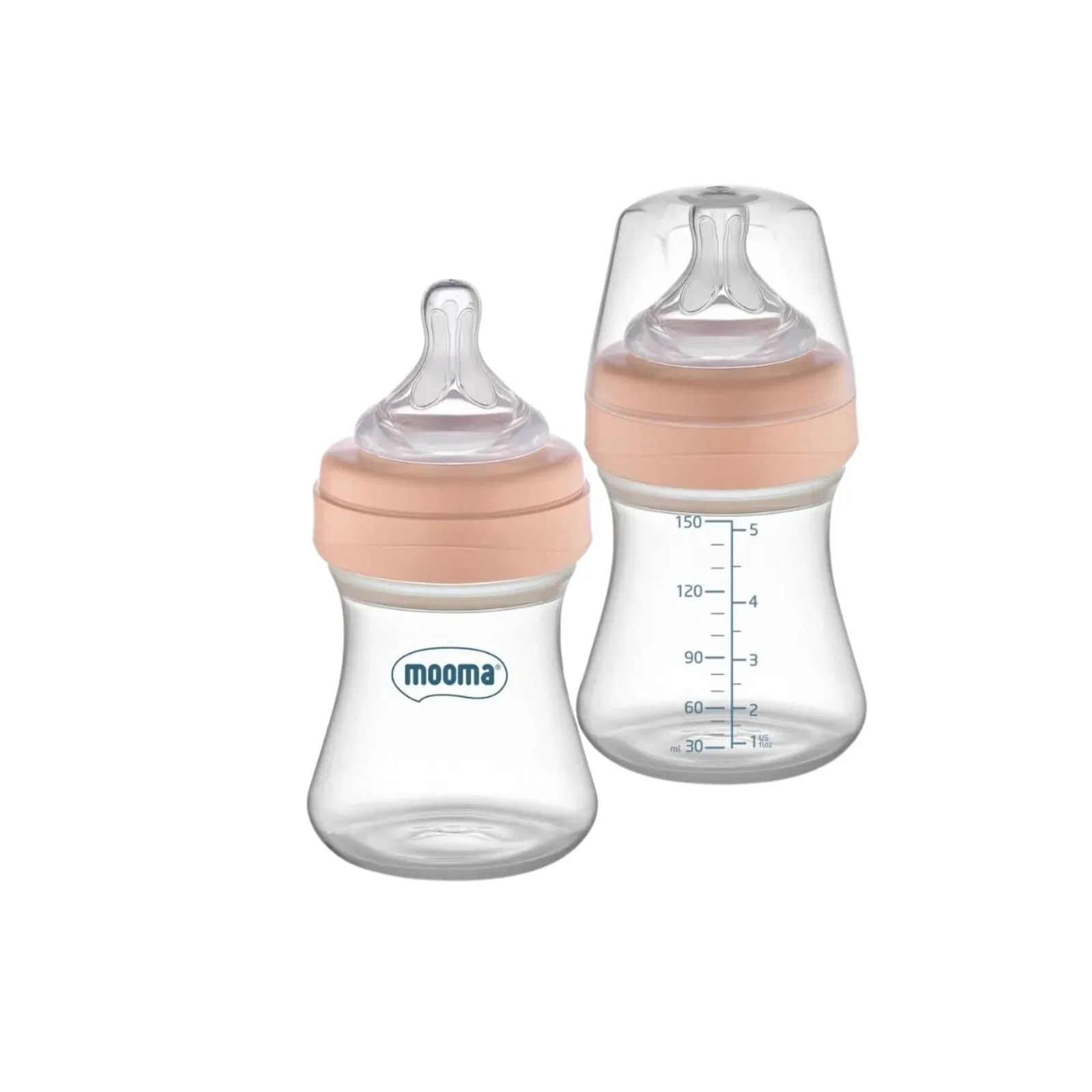 Mooma Kindy Bottle Slow Flow 0-6 months 150ml - Old Rose - Image 3