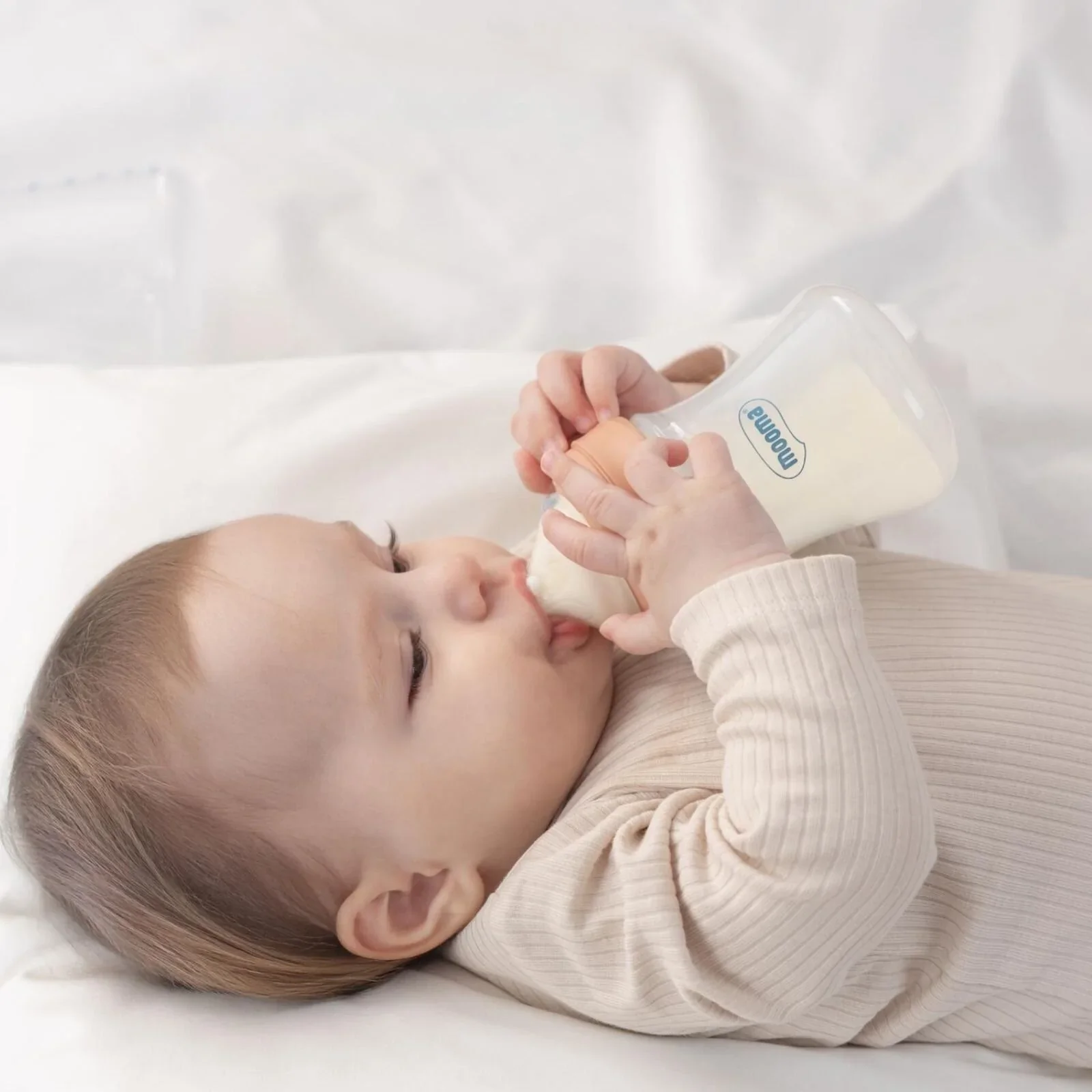 Mooma Kindy Bottle Slow Flow 0-6 months 150ml - Old Rose - Image 4