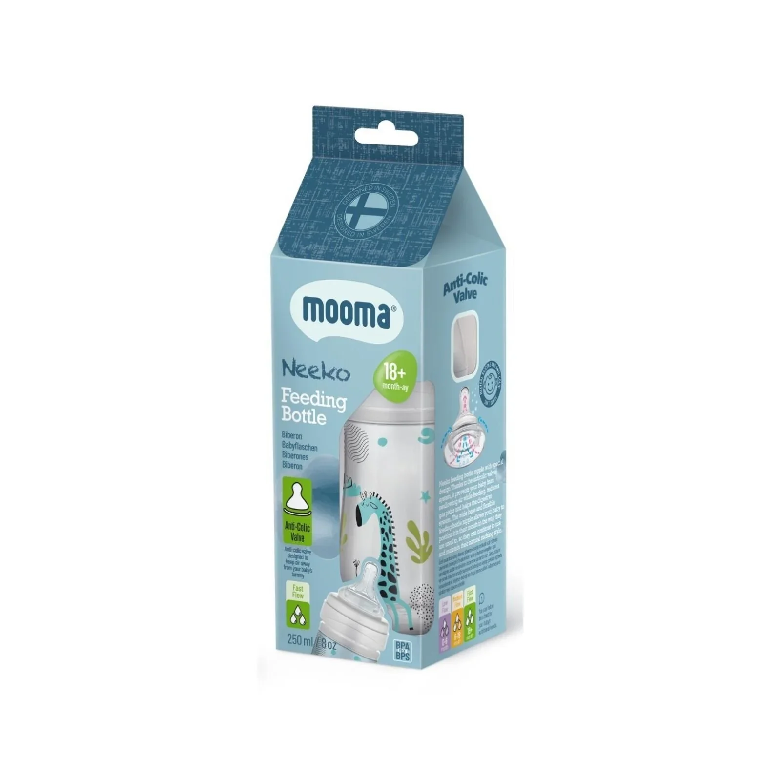 Mooma Neeko Bottle Fast Flow 18+ months 250ml - Confetti - Image 2