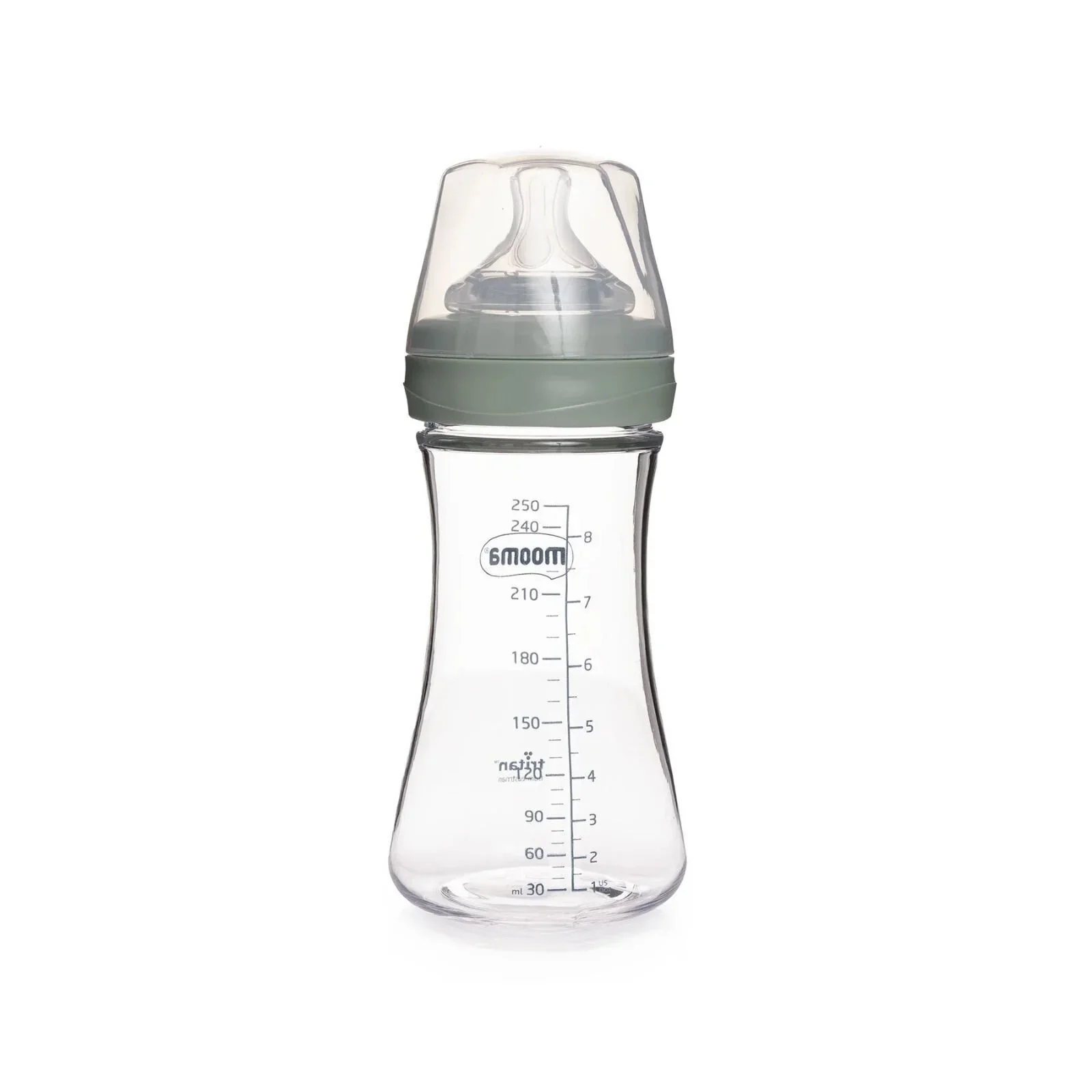 Mooma Neutra Tritan Bottle Fast Flow 18+ months 250ml - Sage Green - Image 3