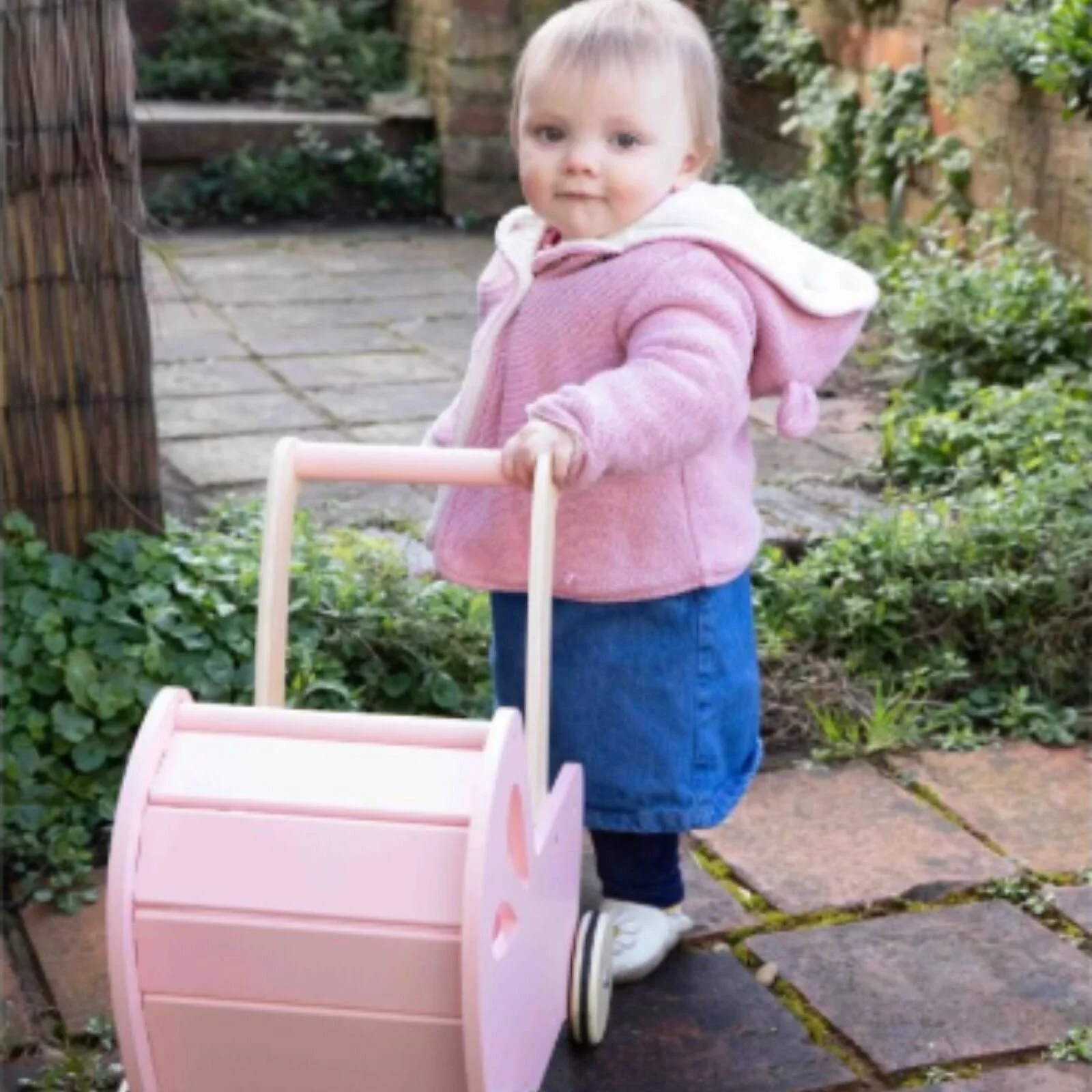 Moover Essential Flat Packed Pram - Pink - Image 3
