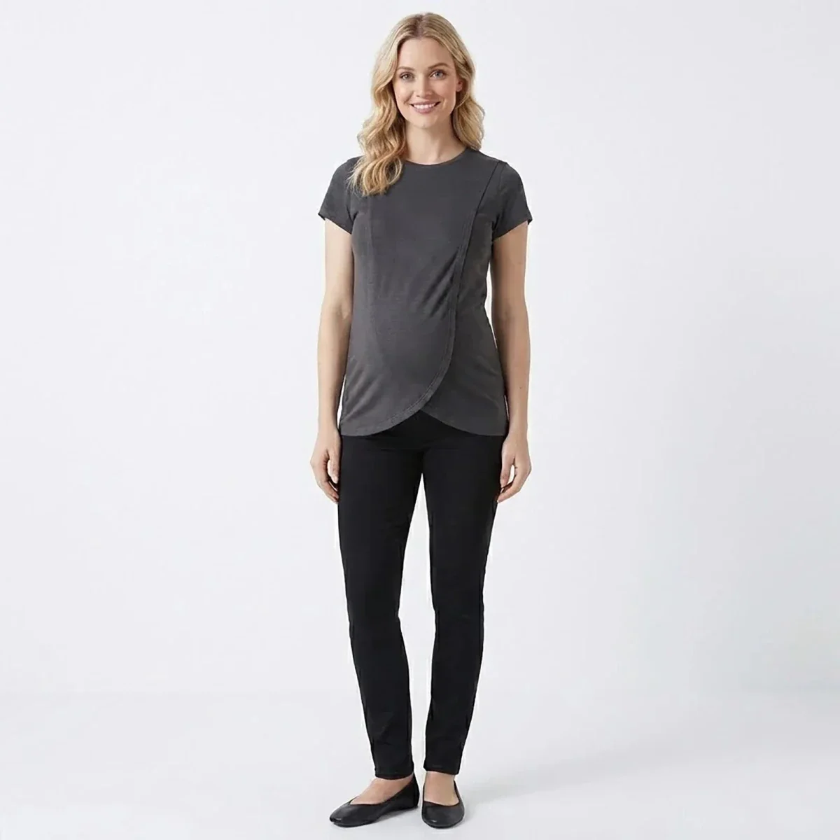Baby Mom Maternity Short-Sleeve T-shirt - Anthracite