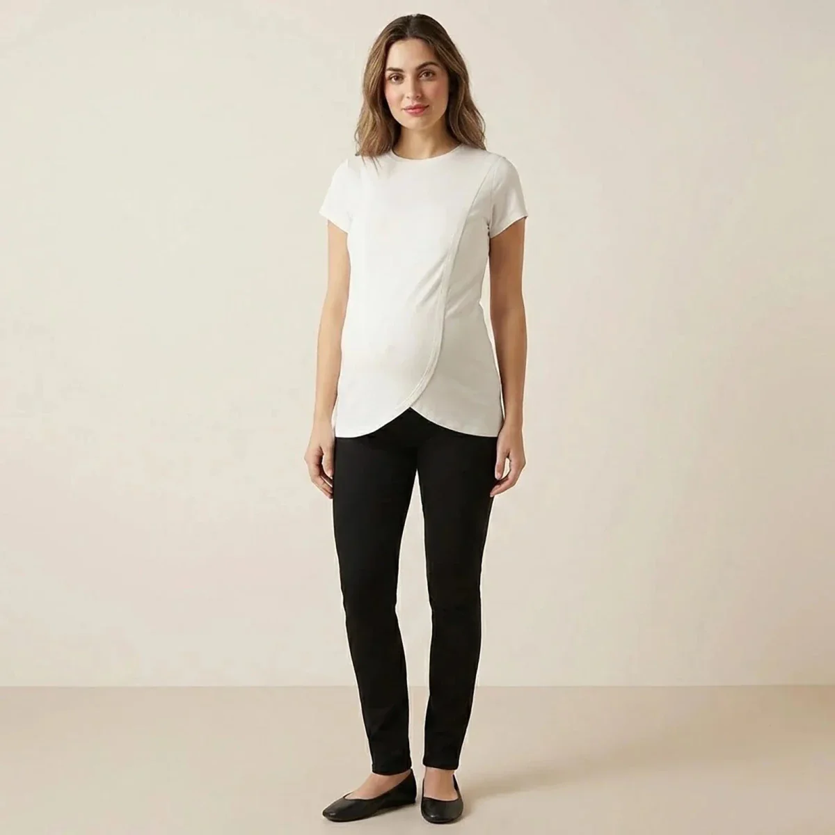 Baby Mom Maternity Short-Sleeve T-shirt - Ecru - Image 3