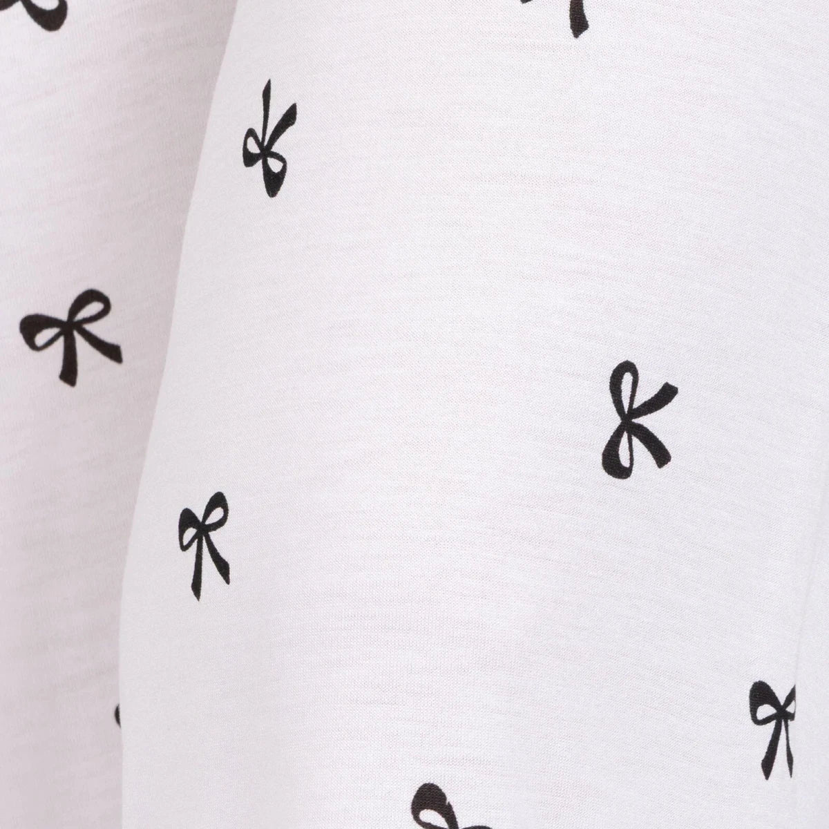 Mother Pyjama Set Bow Print Snap Fastening Shirt Collar - Ecru - Image 8