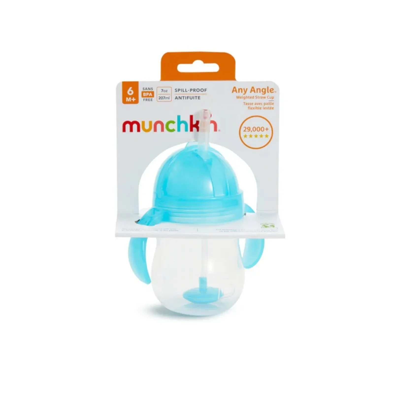 Munchkin Click Lock Tip & Sip Weighted Straw Cup 207ml - Blue - Image 5