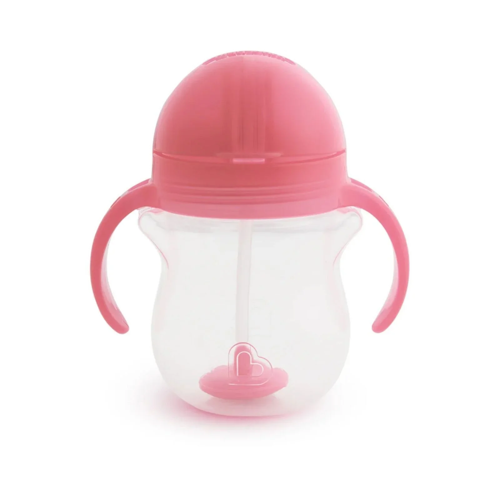 Munchkin Click Lock Tip & Sip Weighted Straw Cup Pink 207ml - Image 2