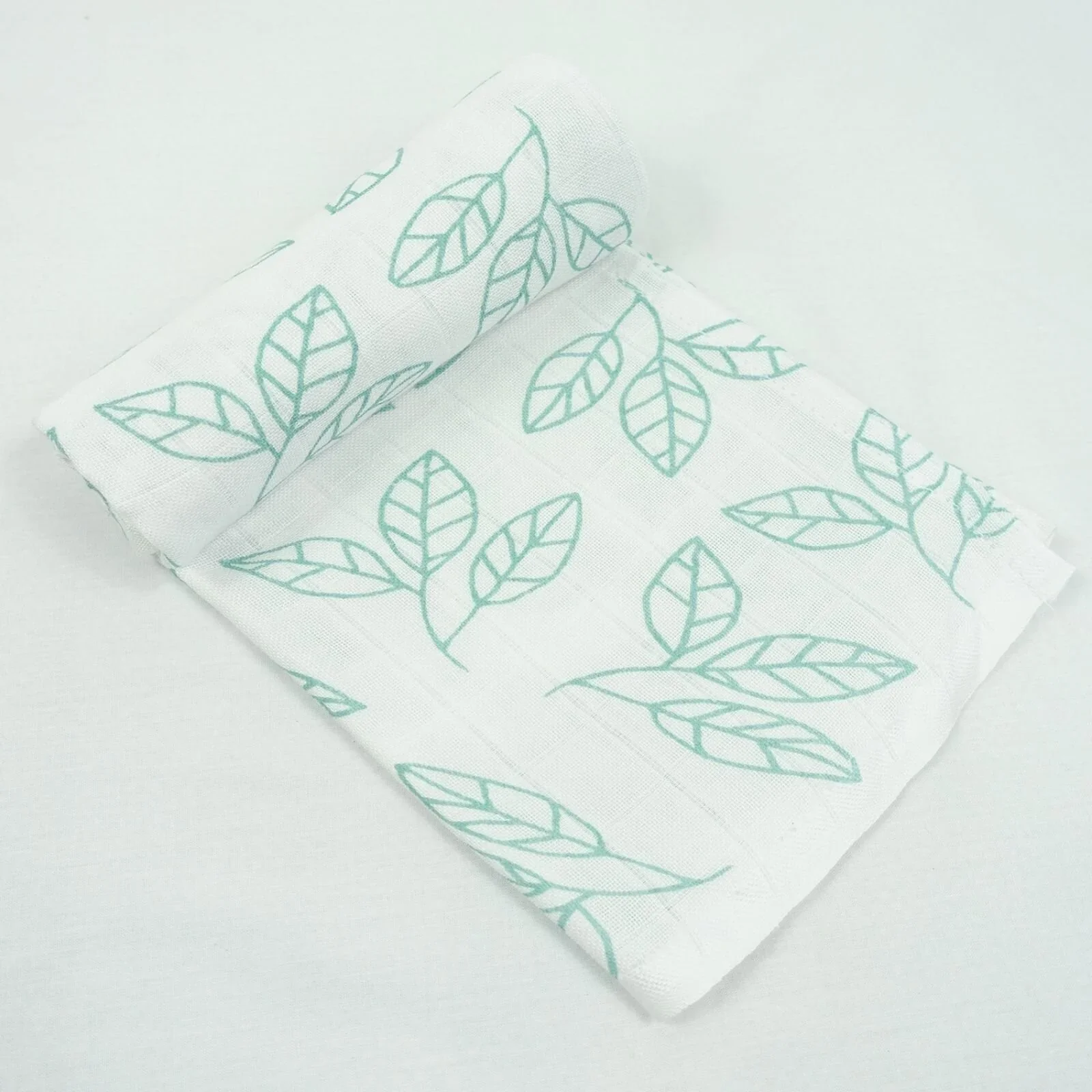 MuslinZ Bamboo/Organic Cotton Muslin Set - Aqua Leaf - Image 4