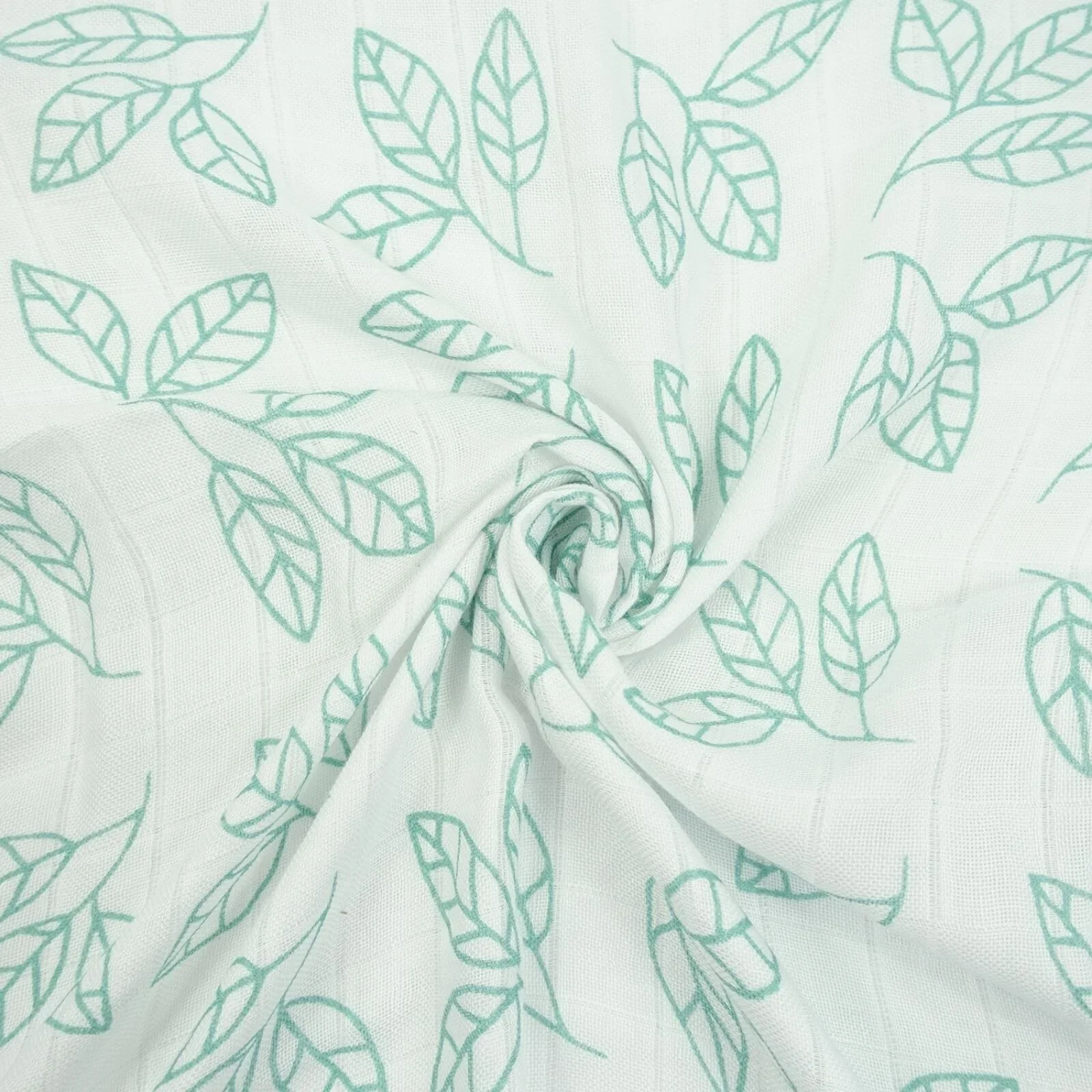 MuslinZ Bamboo/Organic Cotton Muslin Set - Aqua Leaf - Image 5