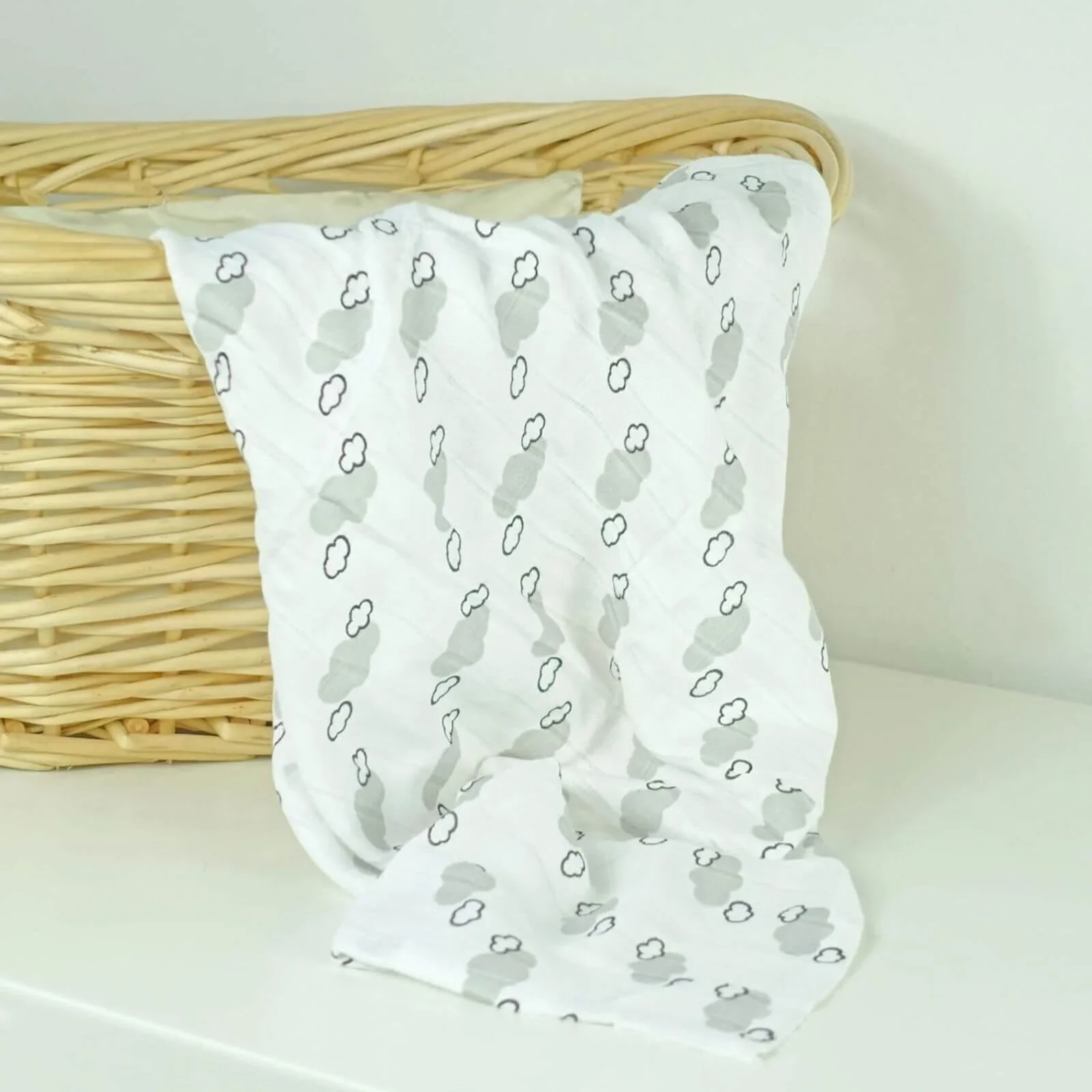 MuslinZ Bamboo/Organic Cotton Muslin Set - Grey Cloud - Image 4