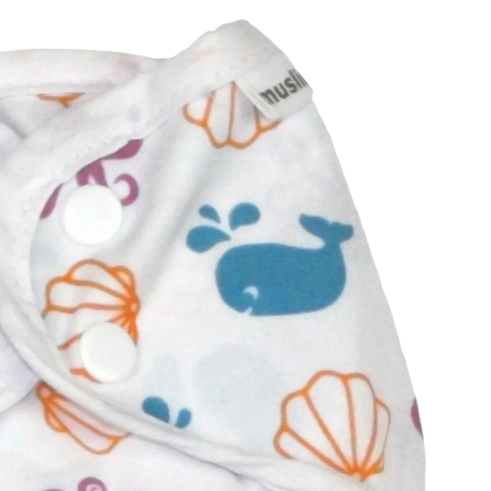MuslinZ Washable Nappy Wrap - Sealife - Image 3