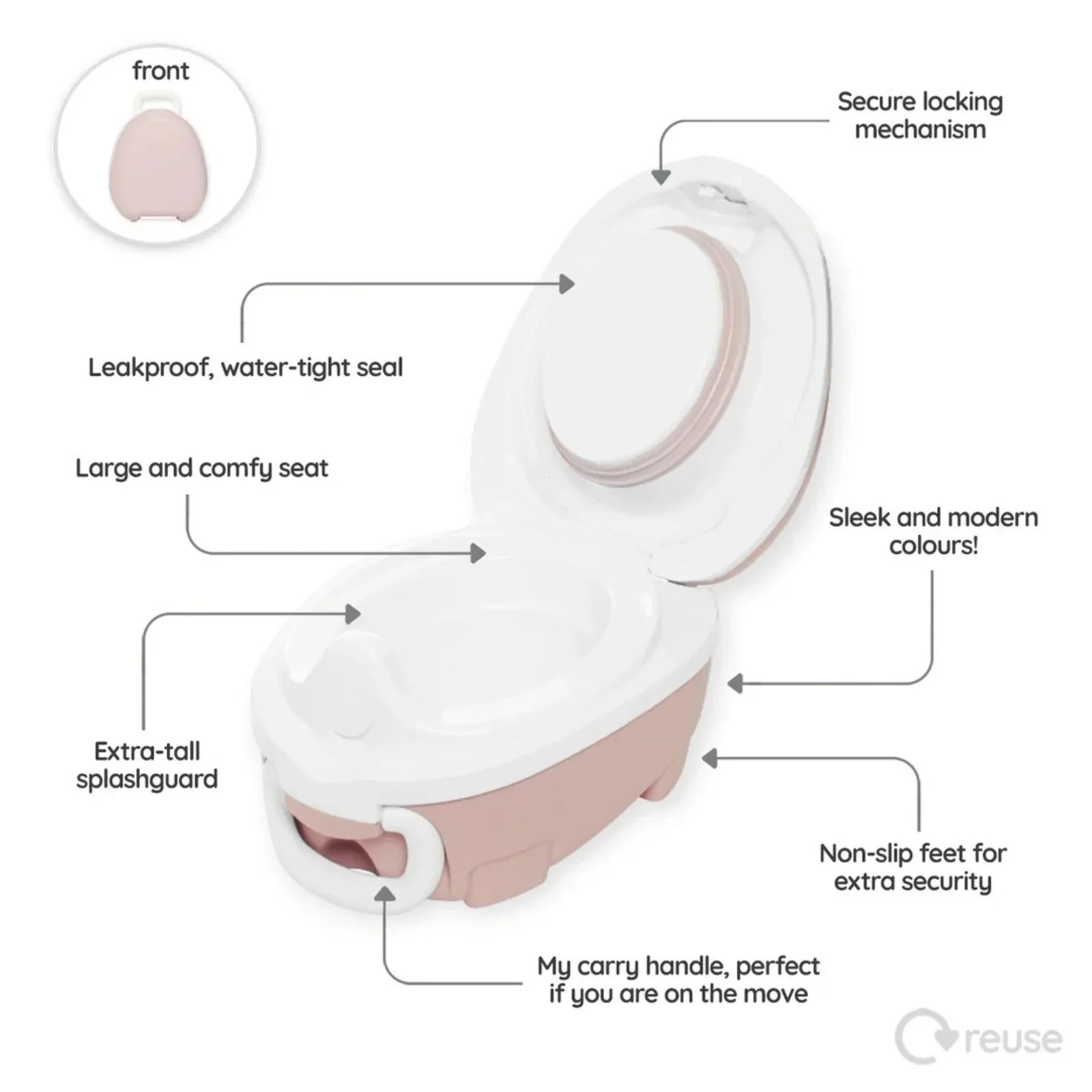 My Carry Potty - Blush Pink - Image 5
