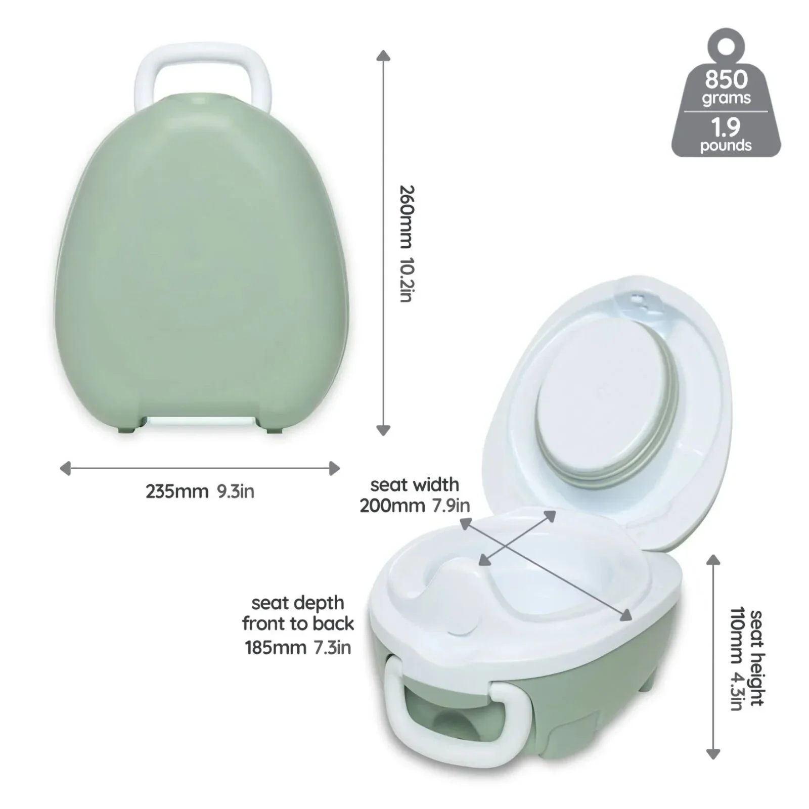 My Carry Potty - Sage Green - Image 6