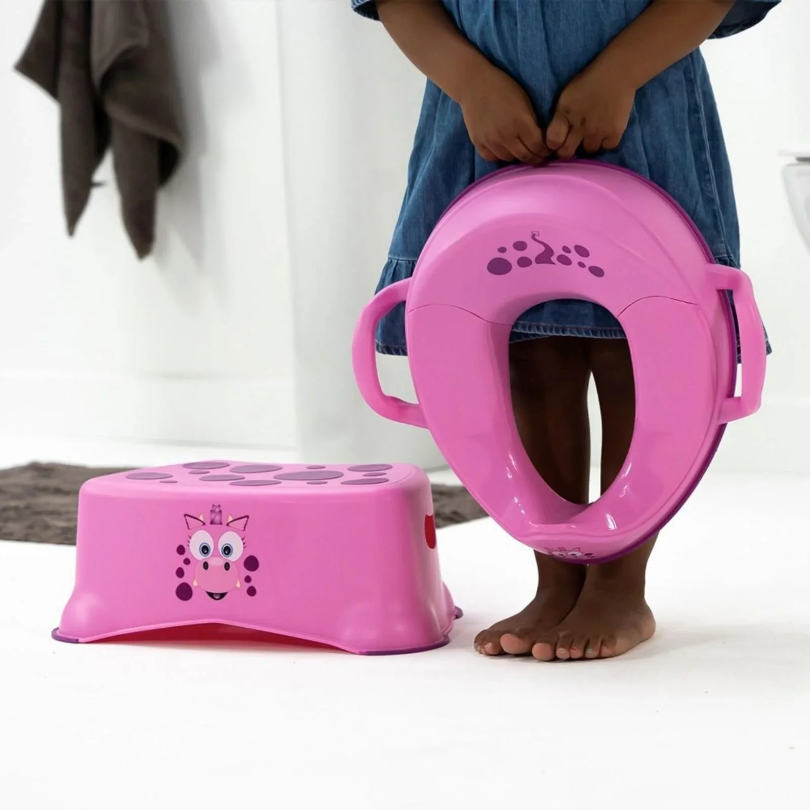 My Carry Potty - My Little Step Stool - Pink Dragon - Image 4