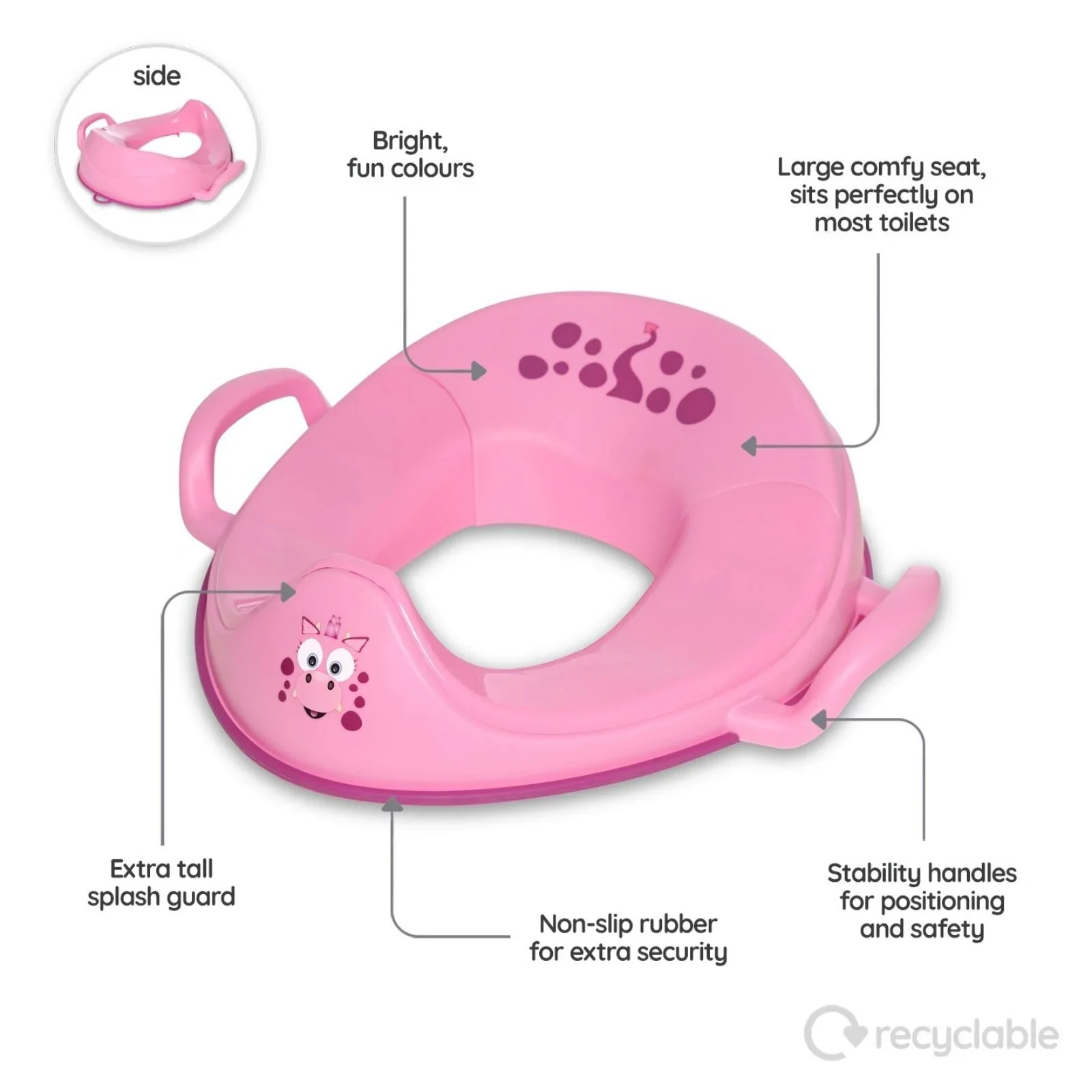 My Carry Potty - My Little Trainer Seat - Pink Dragon - Image 3