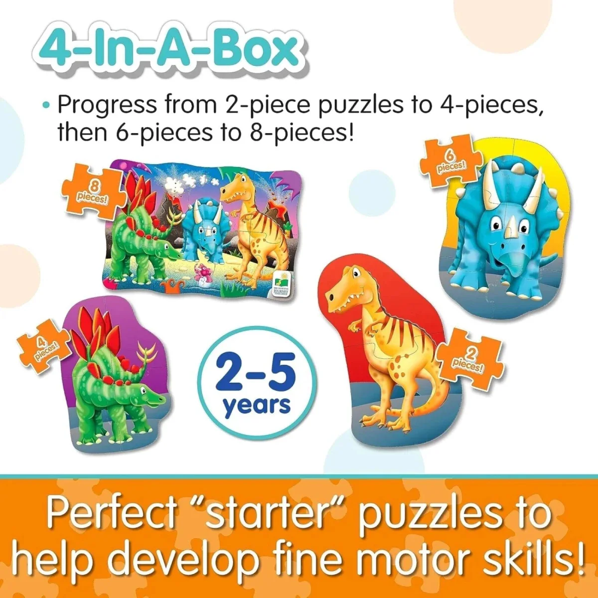 My First Puzzle Sets 4-in-1 Puzzle Set - Dino - Image 7
