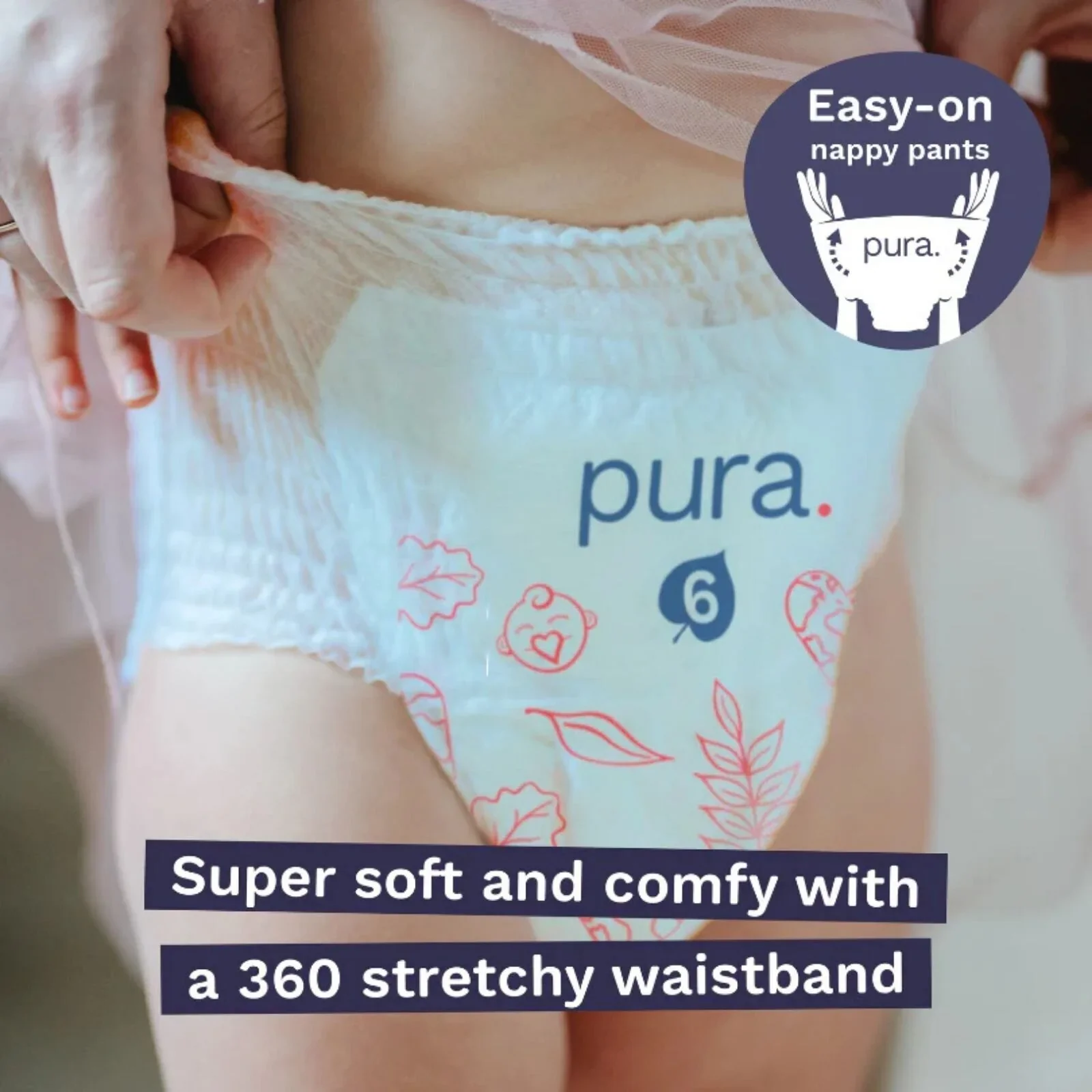 Pura Eco Nappy Pants Size 6 - 18 nappies - Image 4