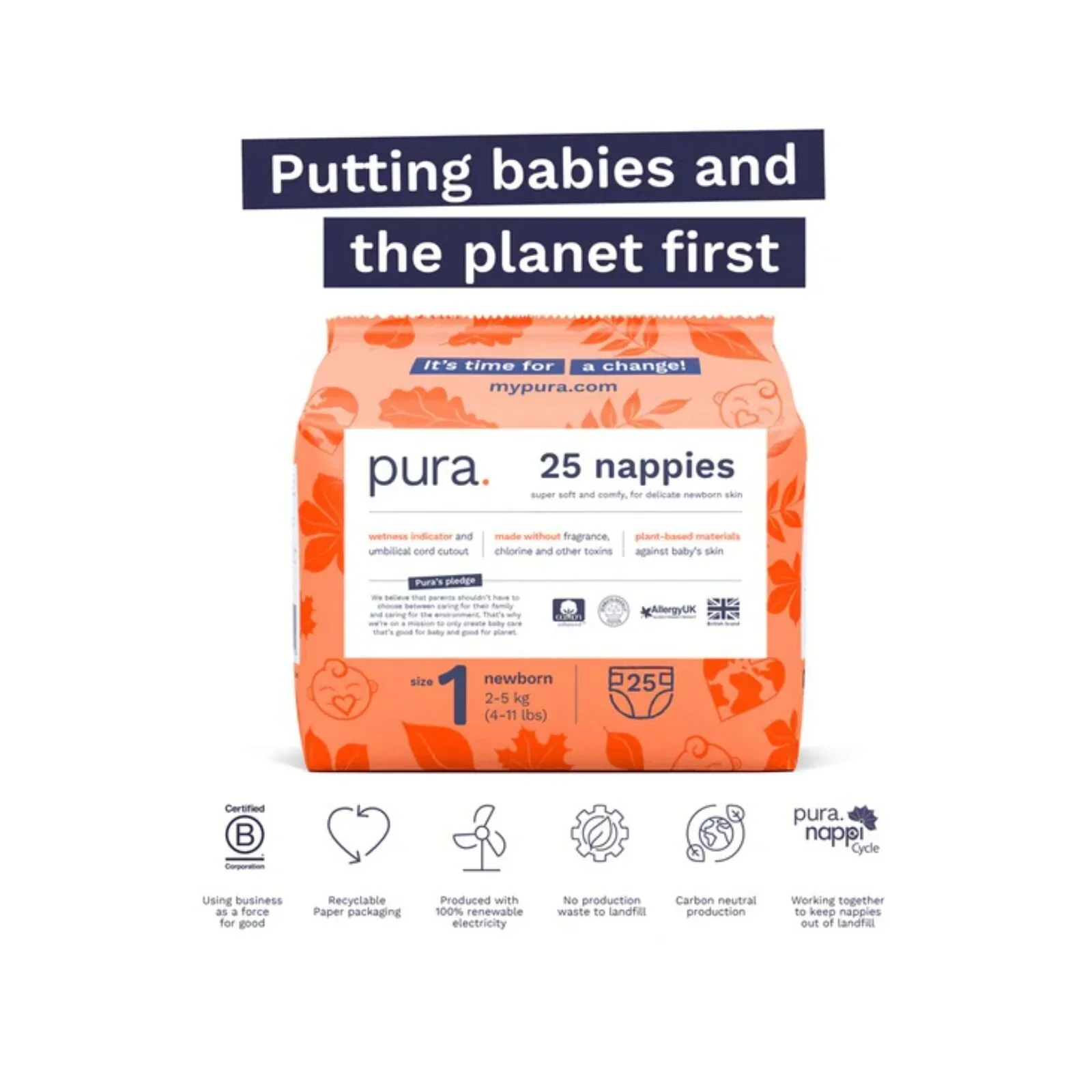 Pura Eco Nappy Size 1 - 25 nappies - Image 6