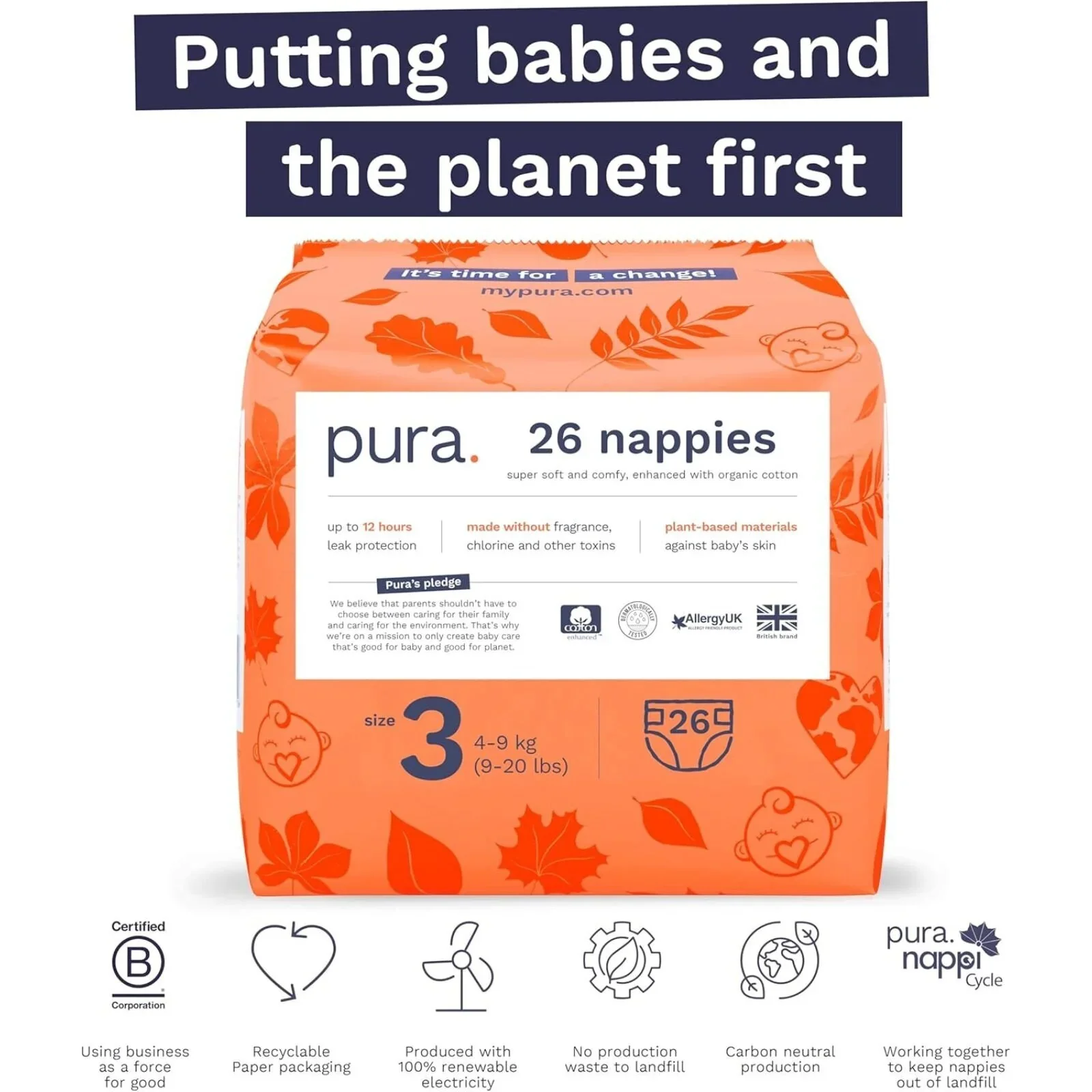 Pura Eco Nappy Size 3 - 26 nappies - Image 7