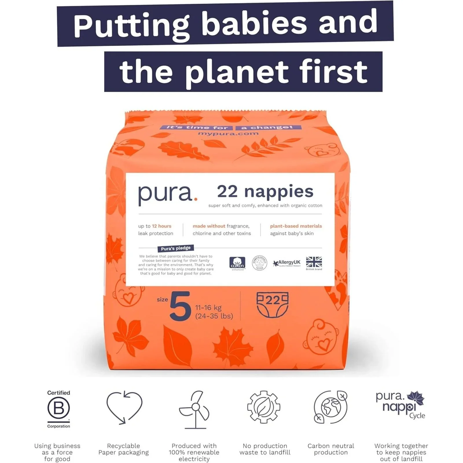 Pura Eco Nappy Size 5 - 22 nappies - Image 7